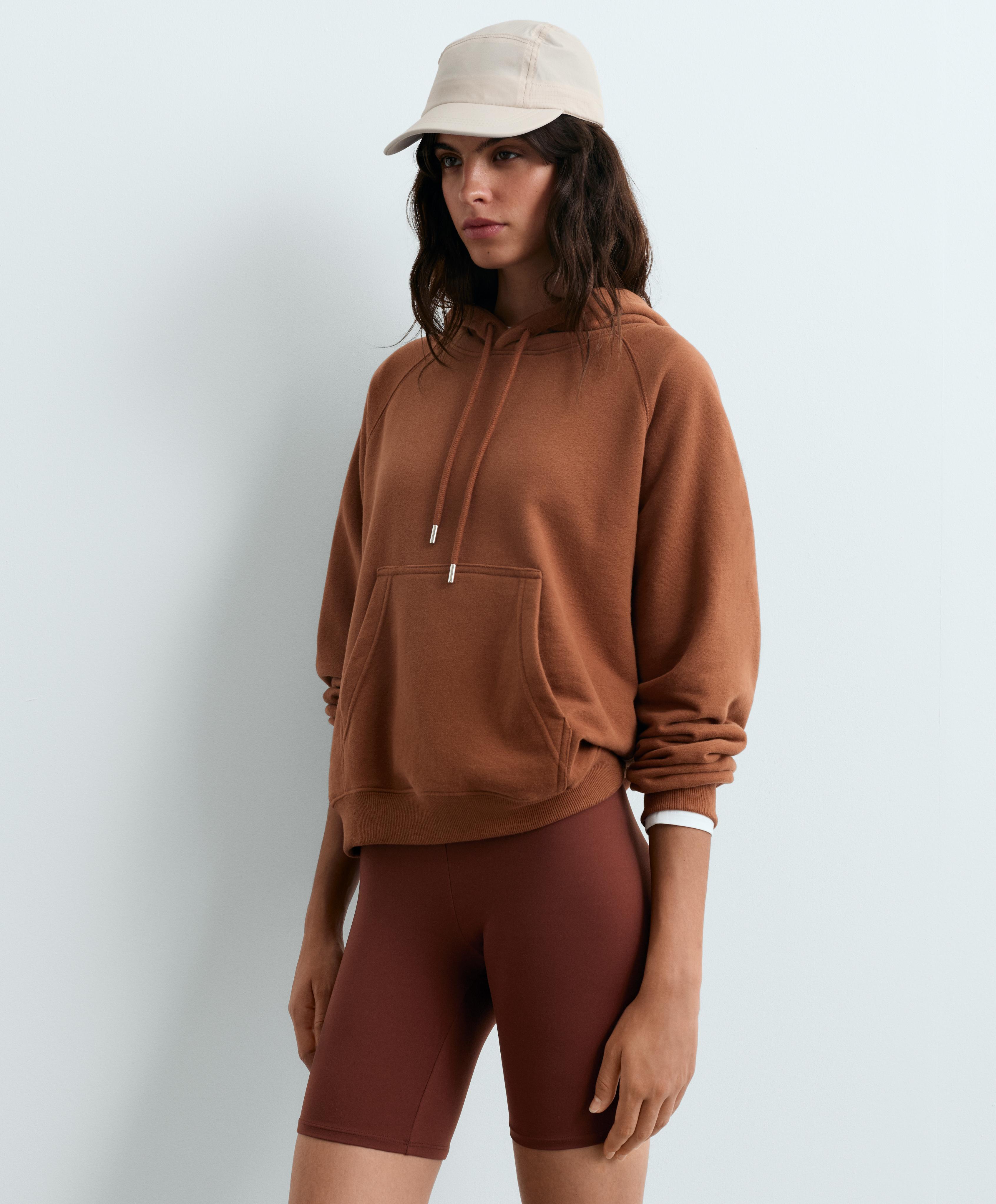 Sweater met capuchon van katoenmix