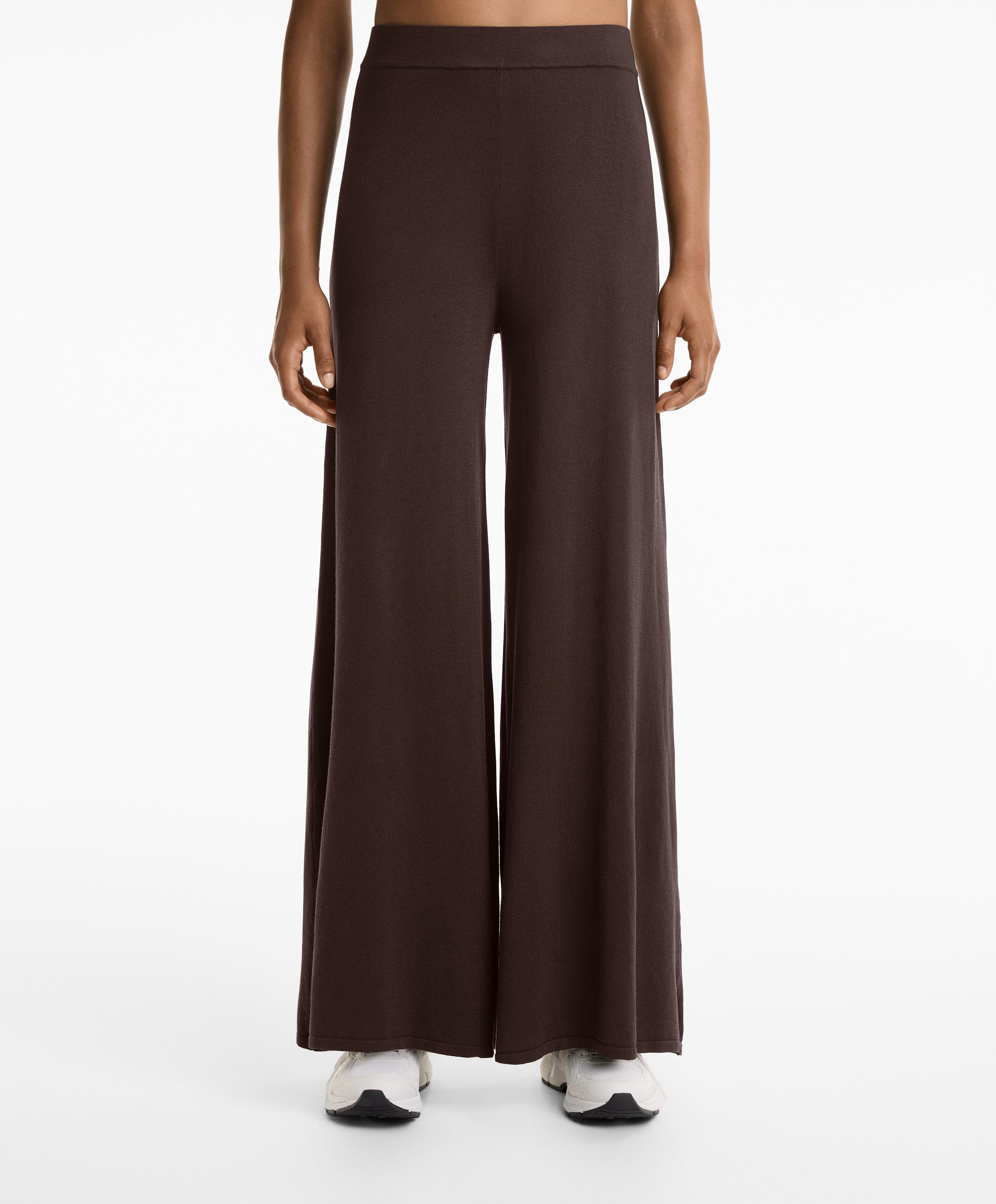 Pantalón recto ancho punto