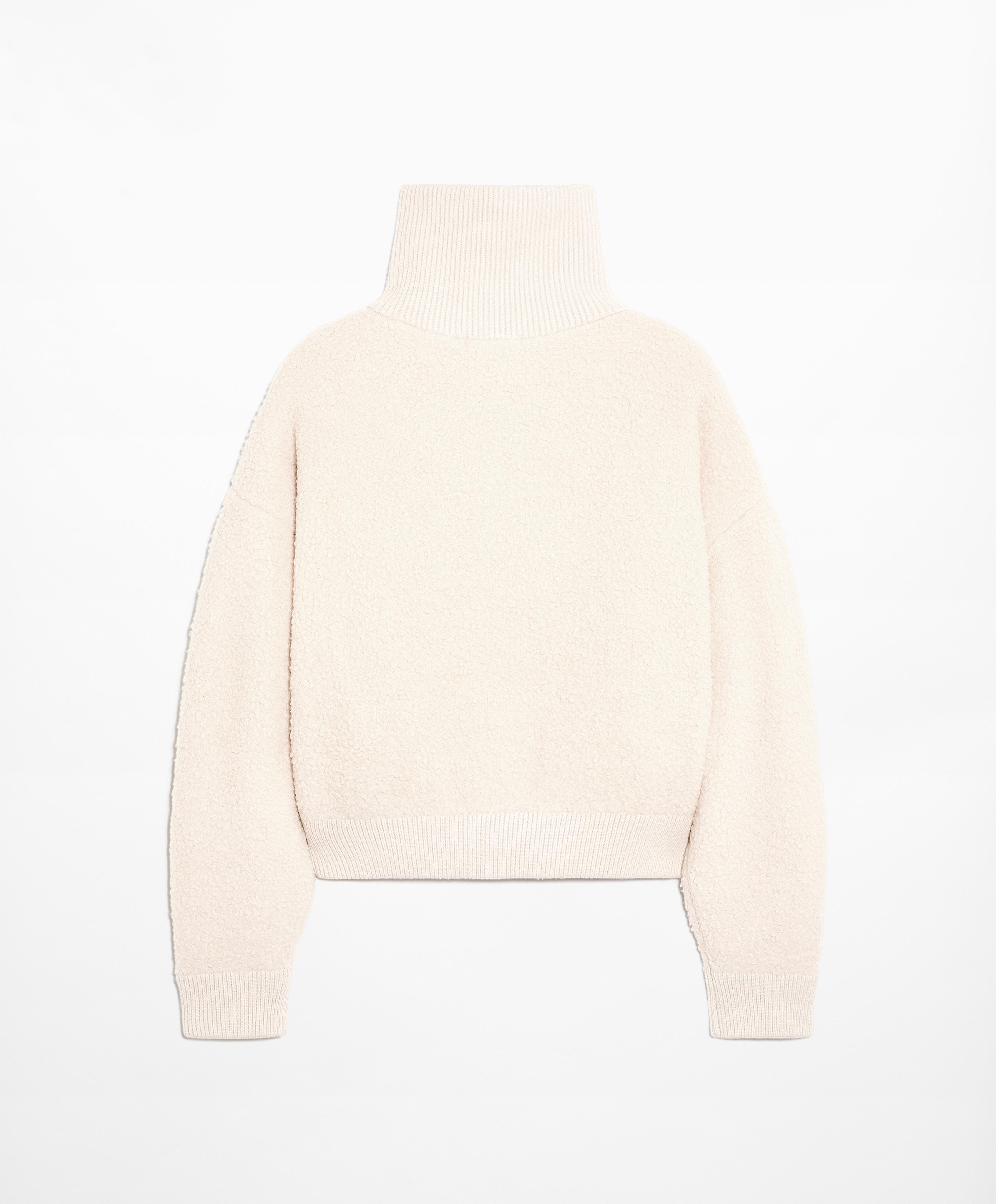 High-collar faux-shearling jumper - Sniženja