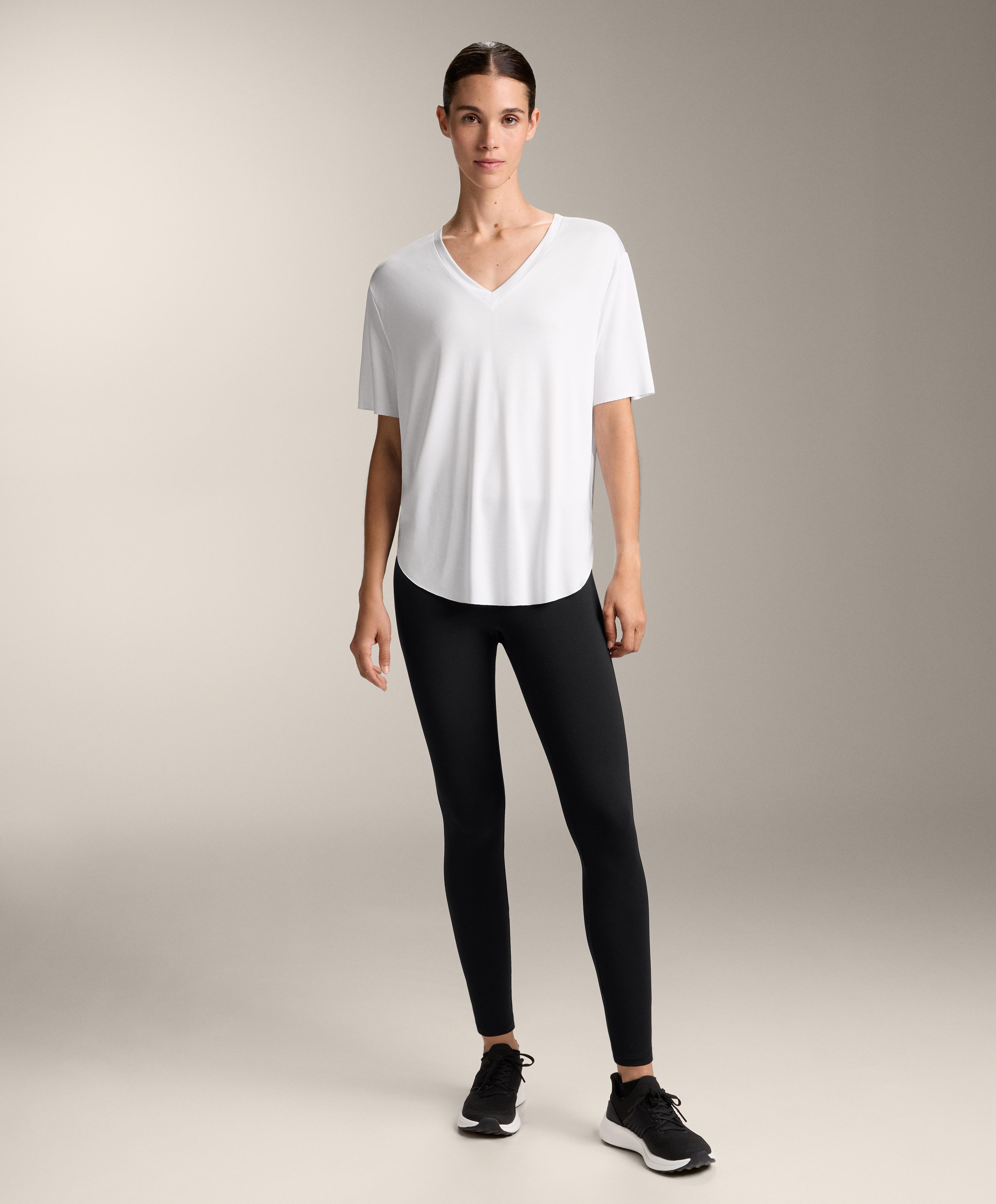 Camiseta cuello pico mezcla modal - Rebajas