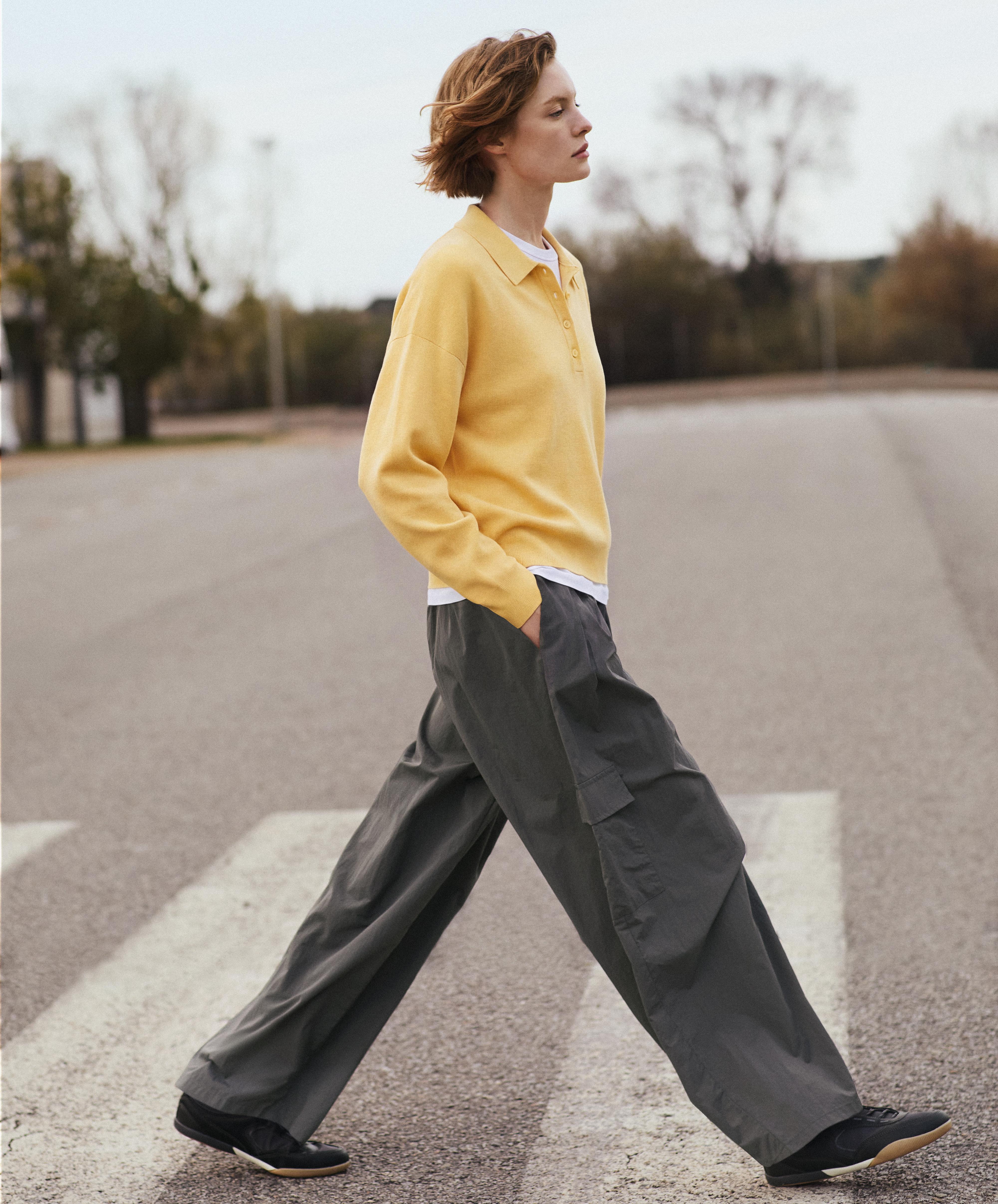Water-repellent nylon cargo trousers — ASPHALT GREY