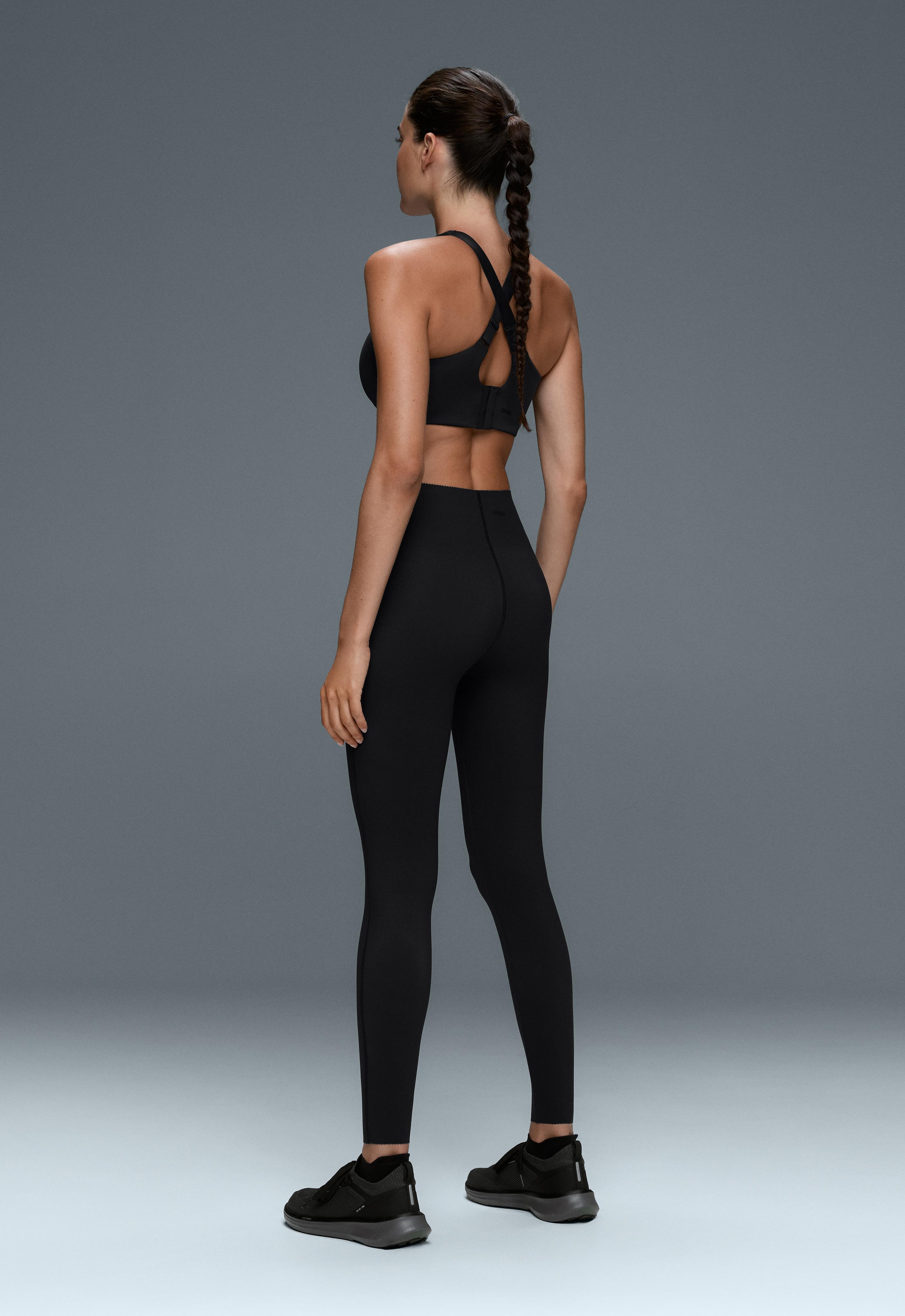 High-waisted Extra Compressive core control ankle-length leggings — BLACK