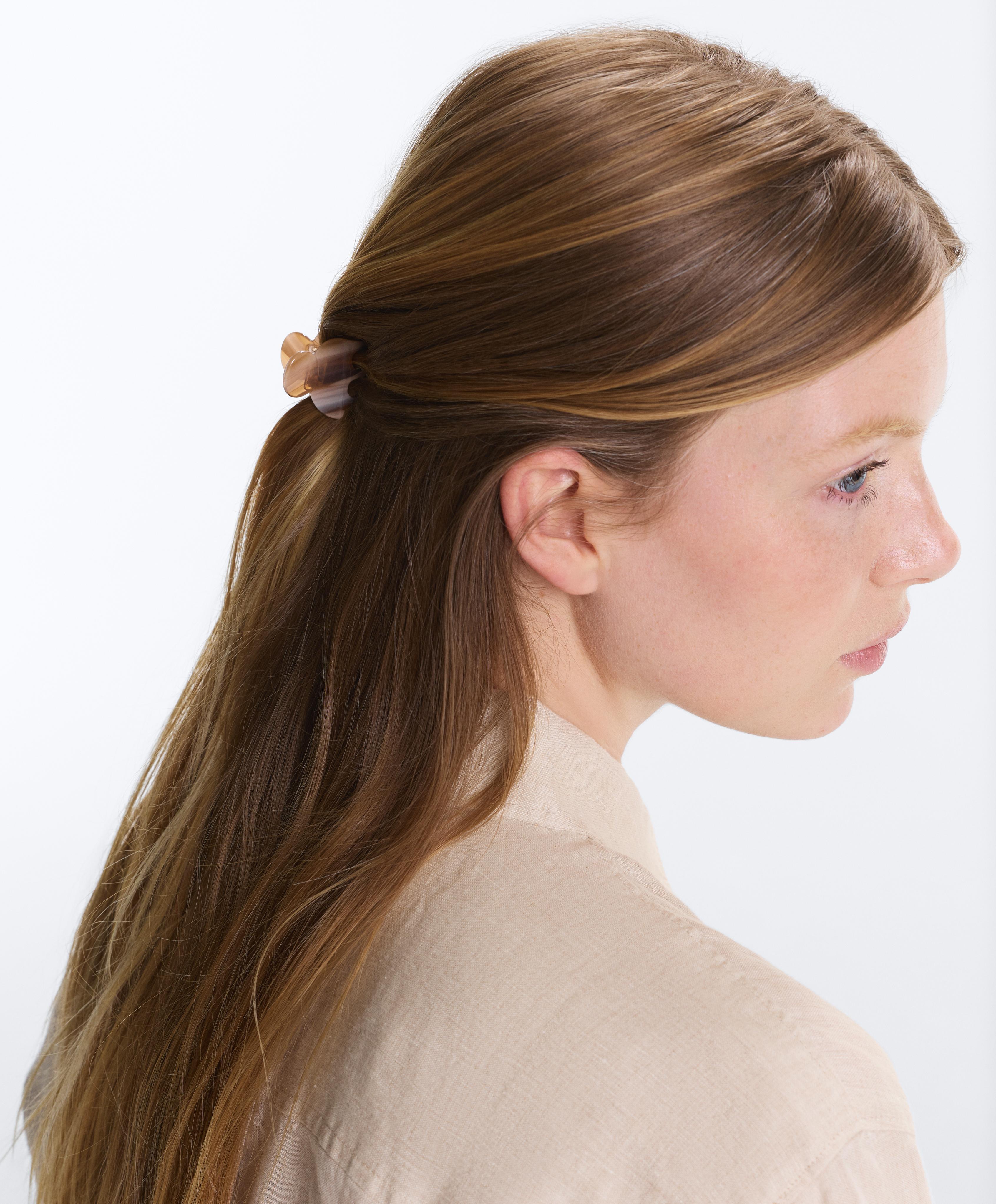 2 mini printed hair clips