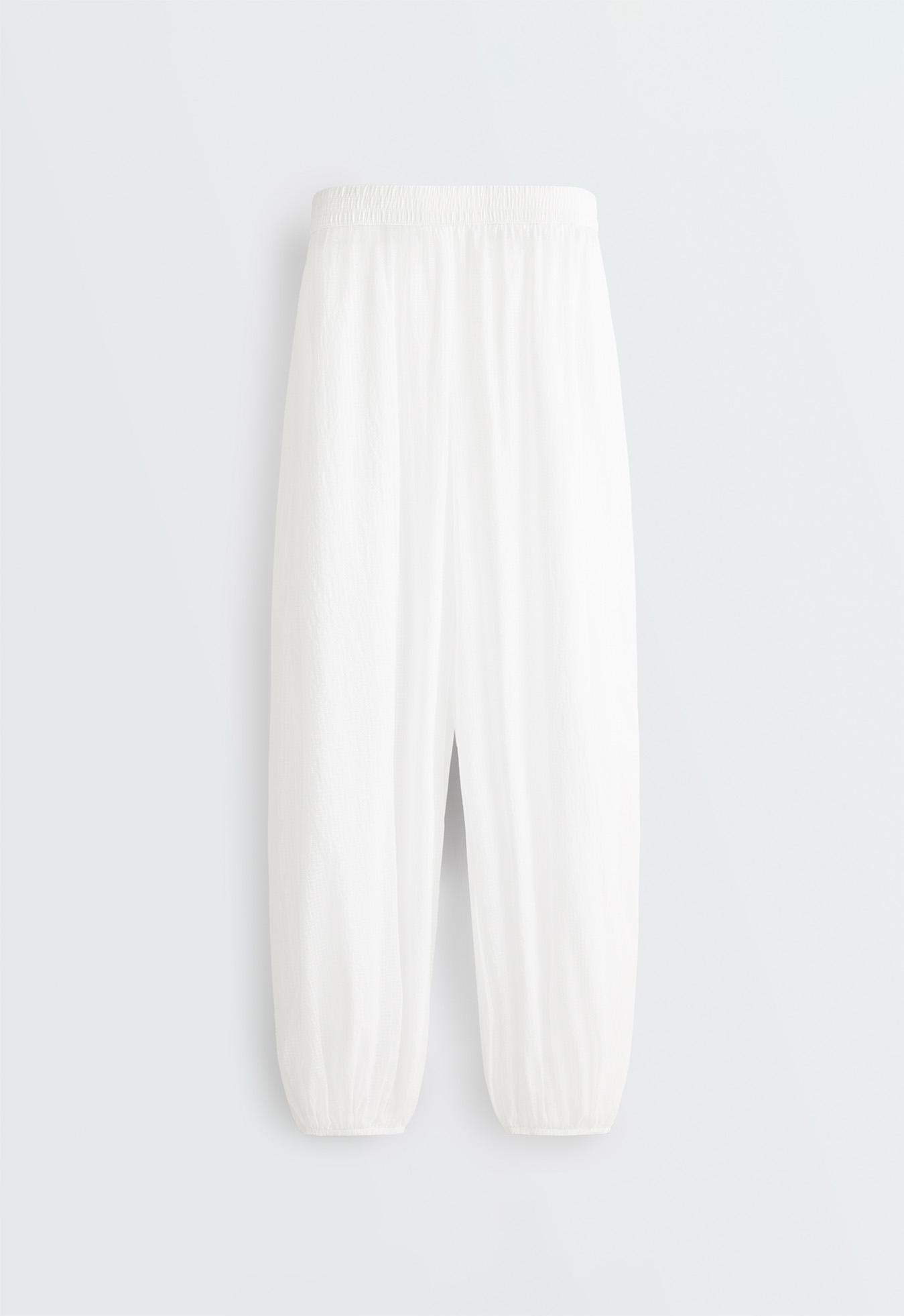 Checked technical bloomer trousers — WHITE 