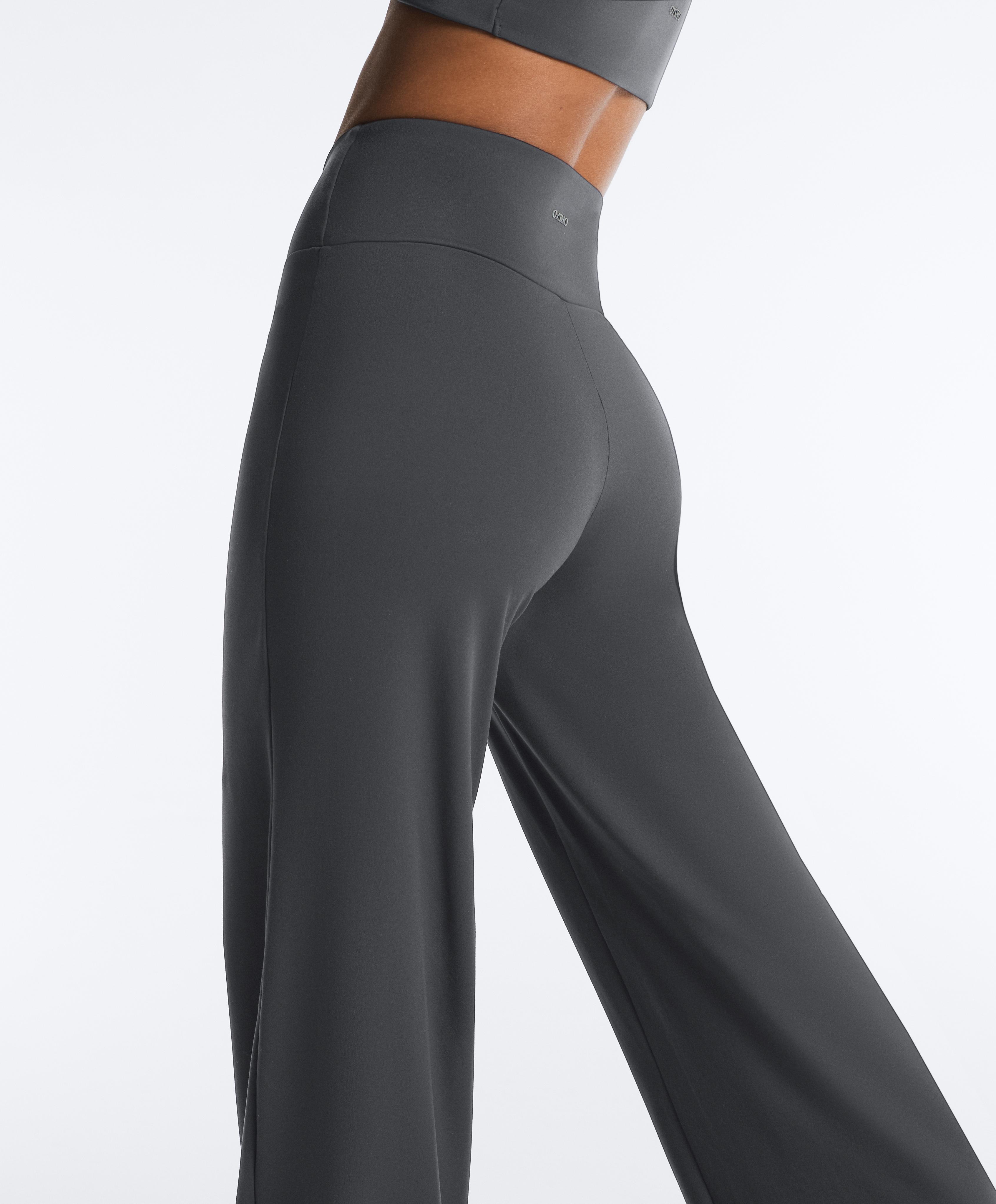 High-rise Comfortlux straight-leg trousers — ASPHALT