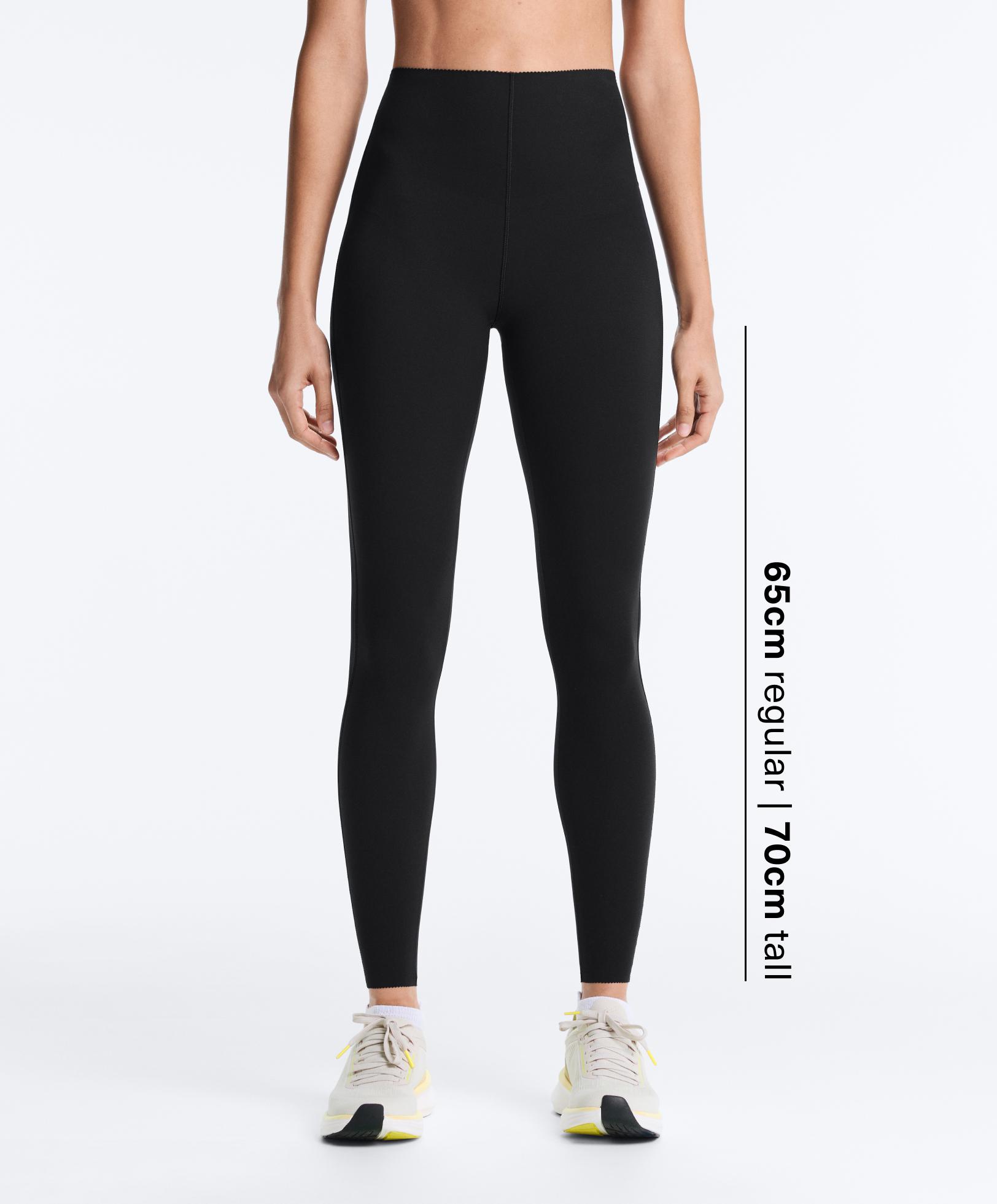 High-waisted Extra Compressive core control ankle-length leggings — BLACK