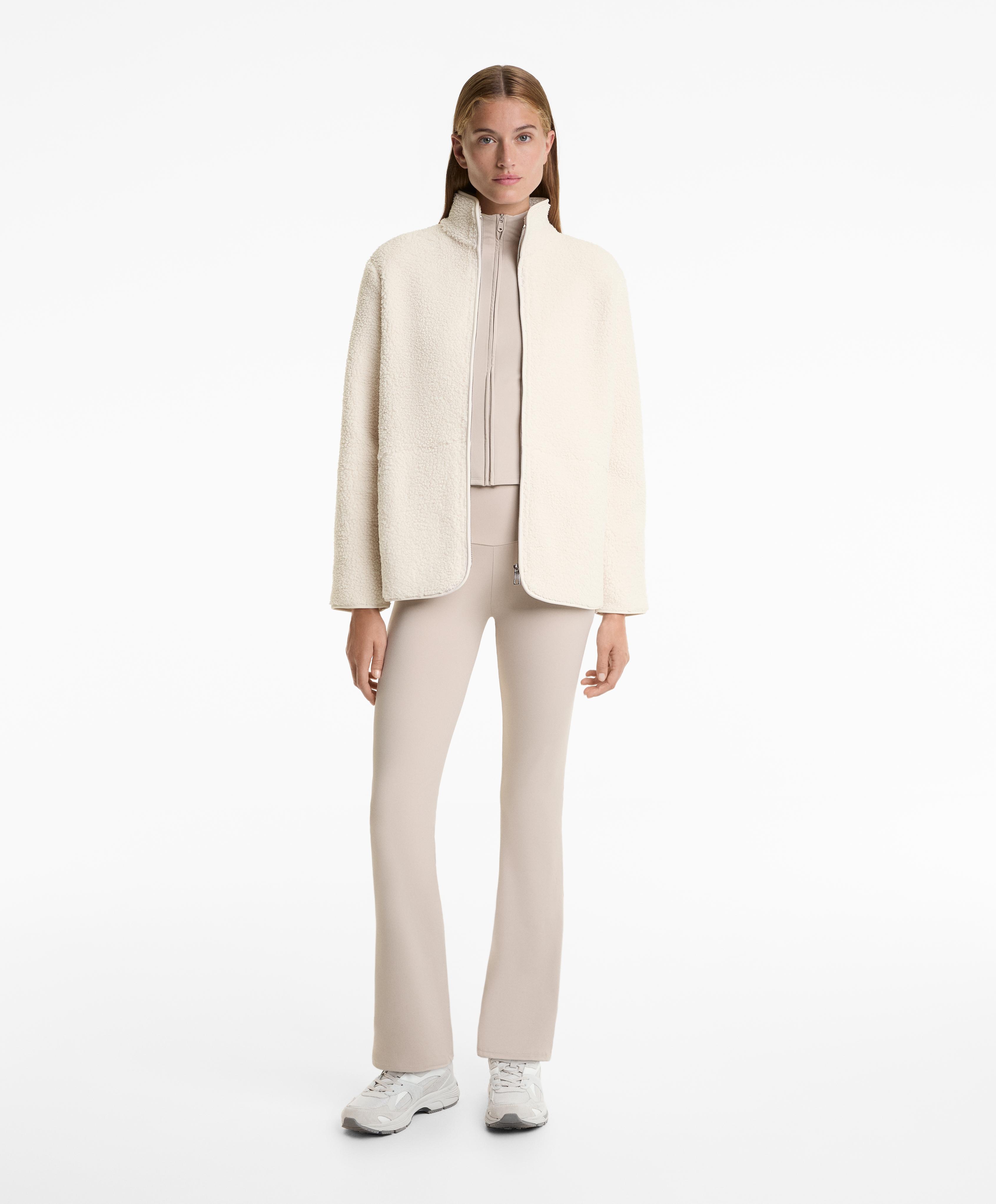 Faux-shearling jacket — ECRU