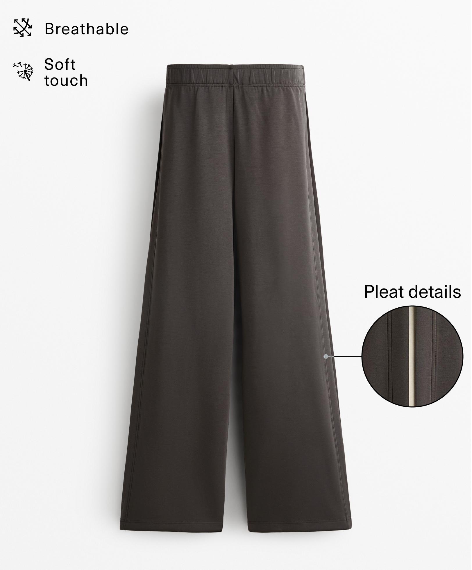 Soft Touch trousers with modal and contrast side pleat