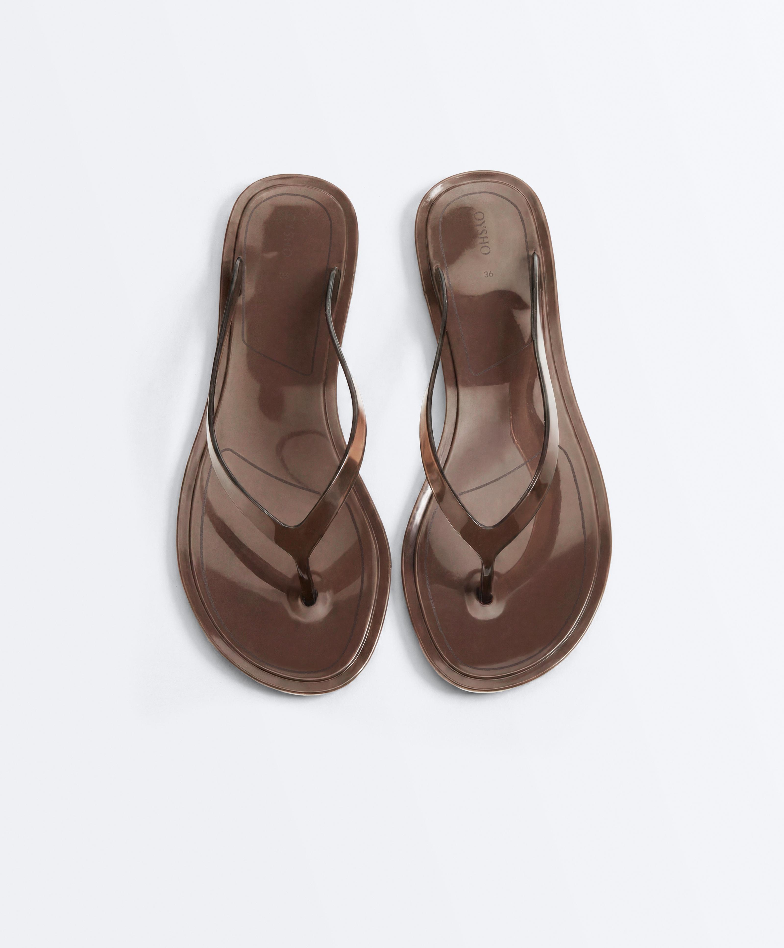 Sandales de bain effet translucide
