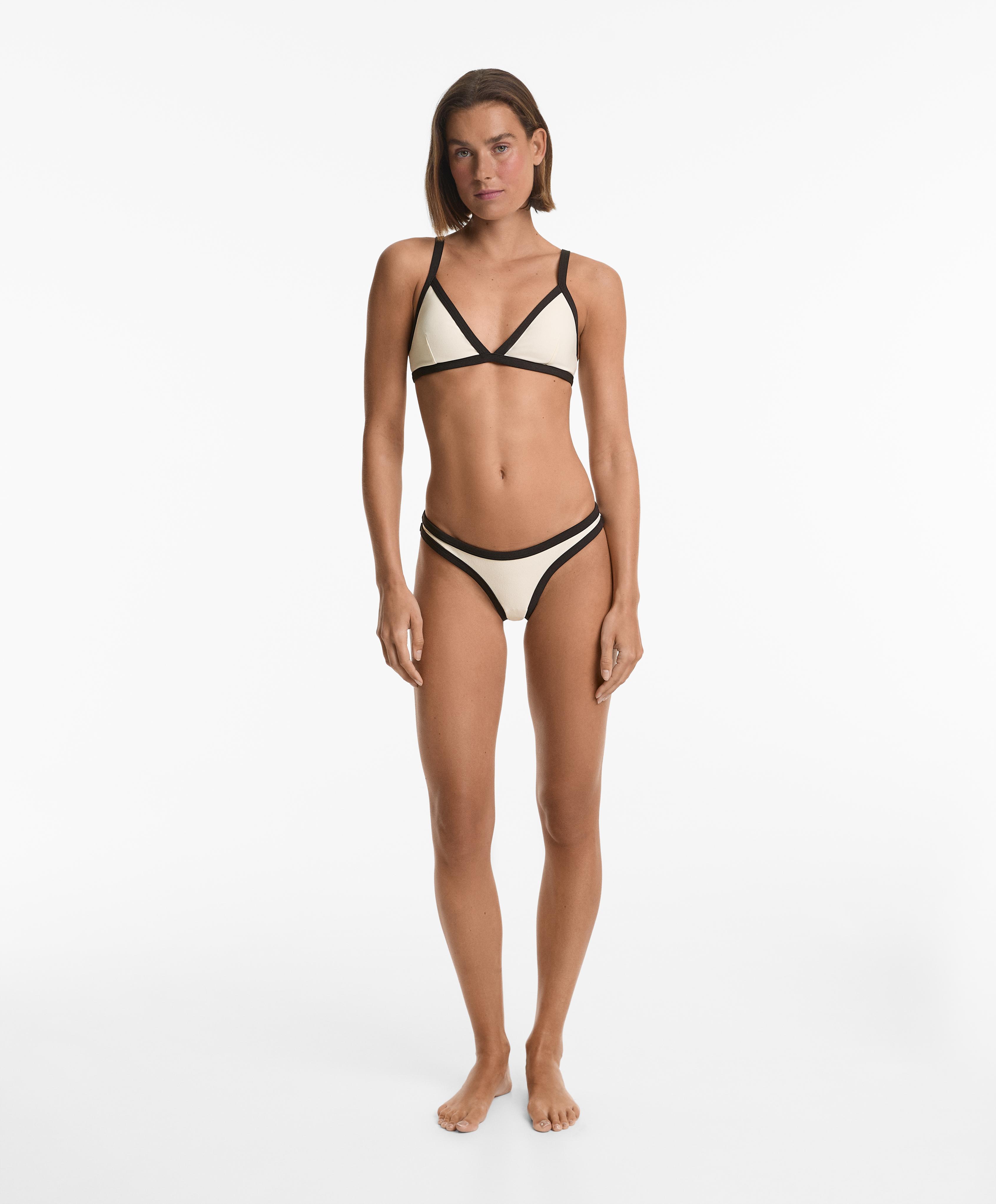 Bikini Medium Bottoms Contrast Trim U-Cut - Sale Bikini Medium Bottoms Contrast Trim U-Cut - Sale