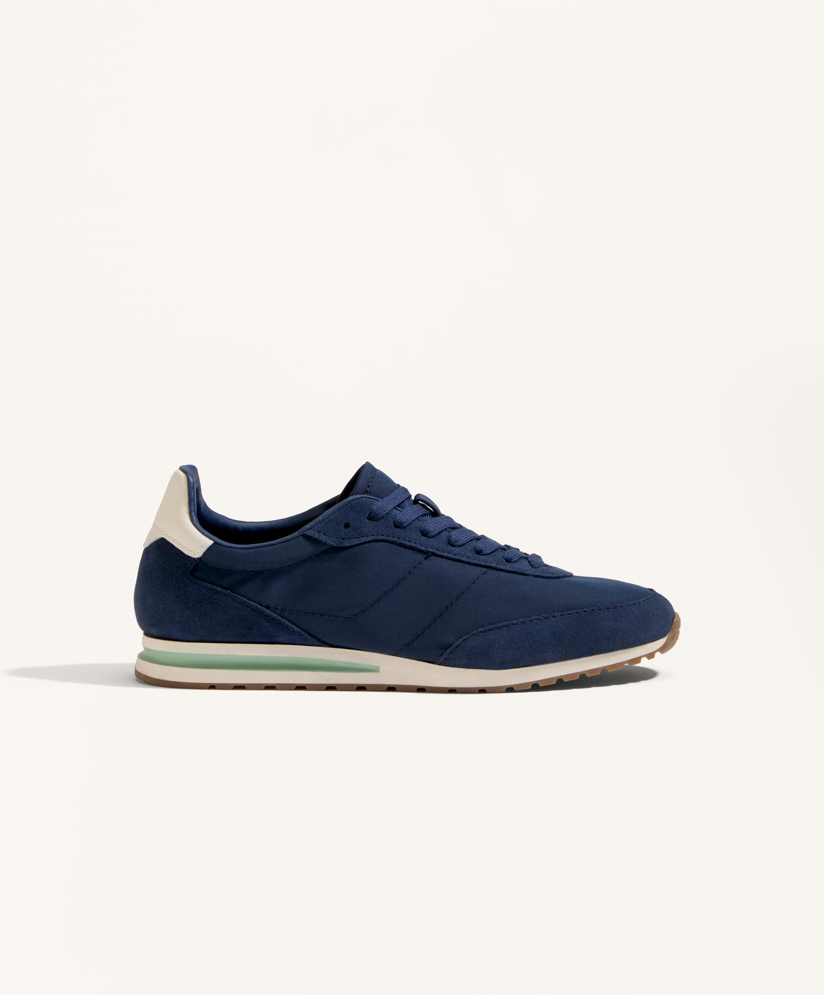 Nylon trainers with split-leather pieces - Rebaixas