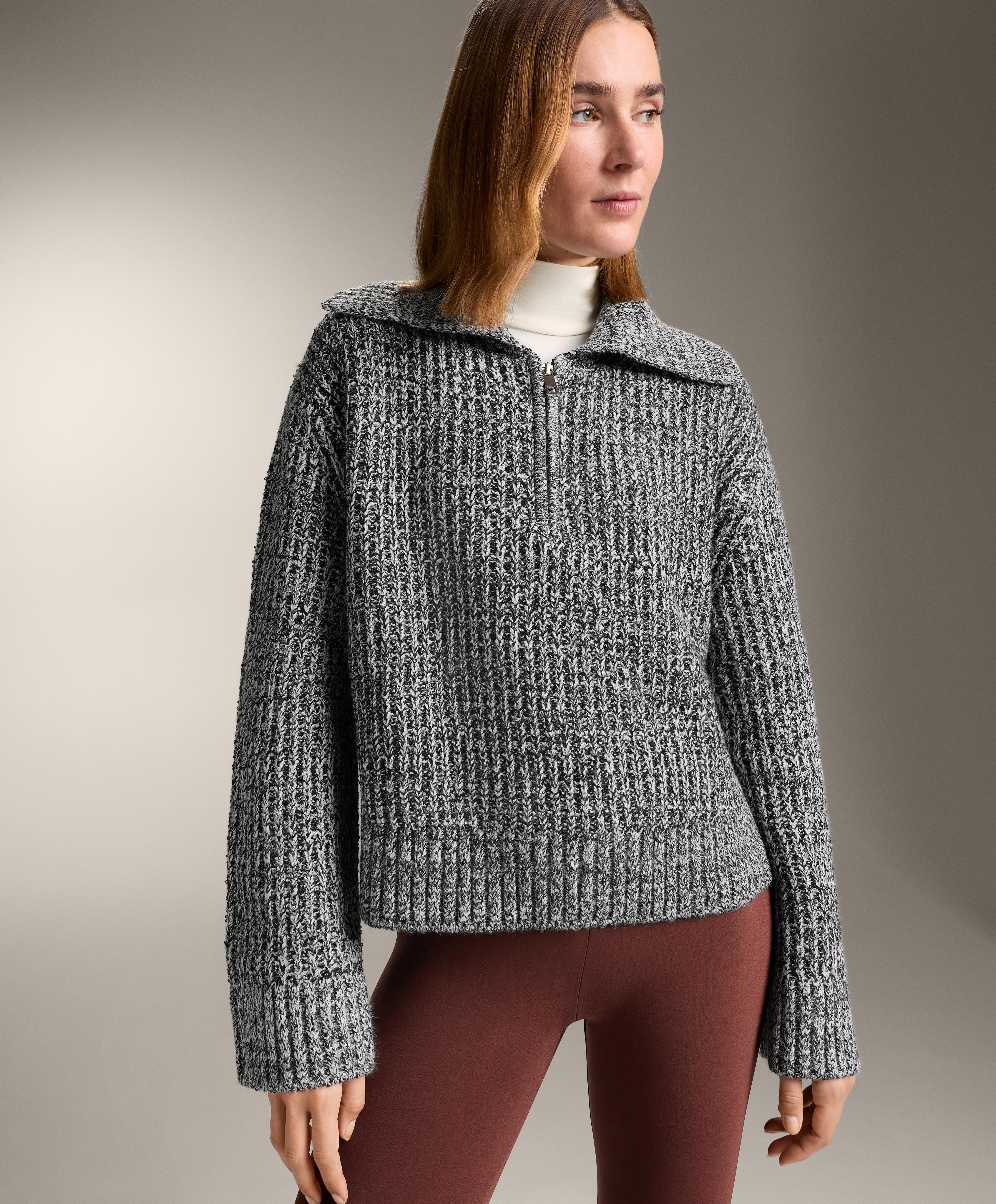 Half-zip twisted knit jumper Half-zip twisted knit jumper