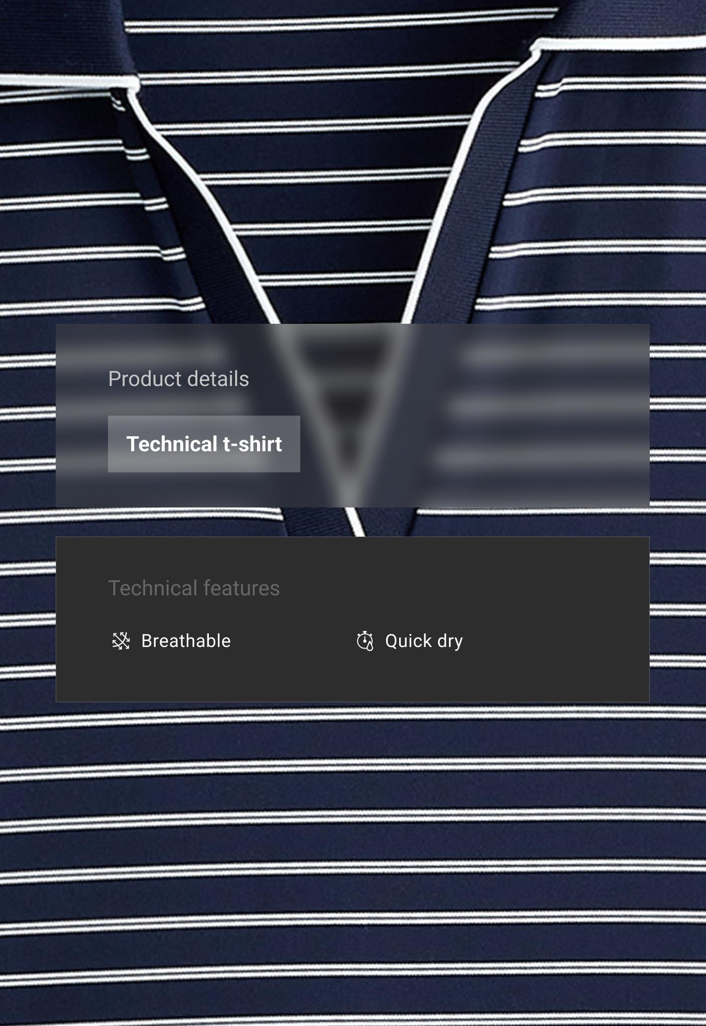 Striped Comfortlux short-sleeved polo shirt — NAVY BLUE