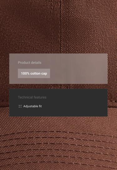 Washed-effect 100% cotton cap — BROWN 3