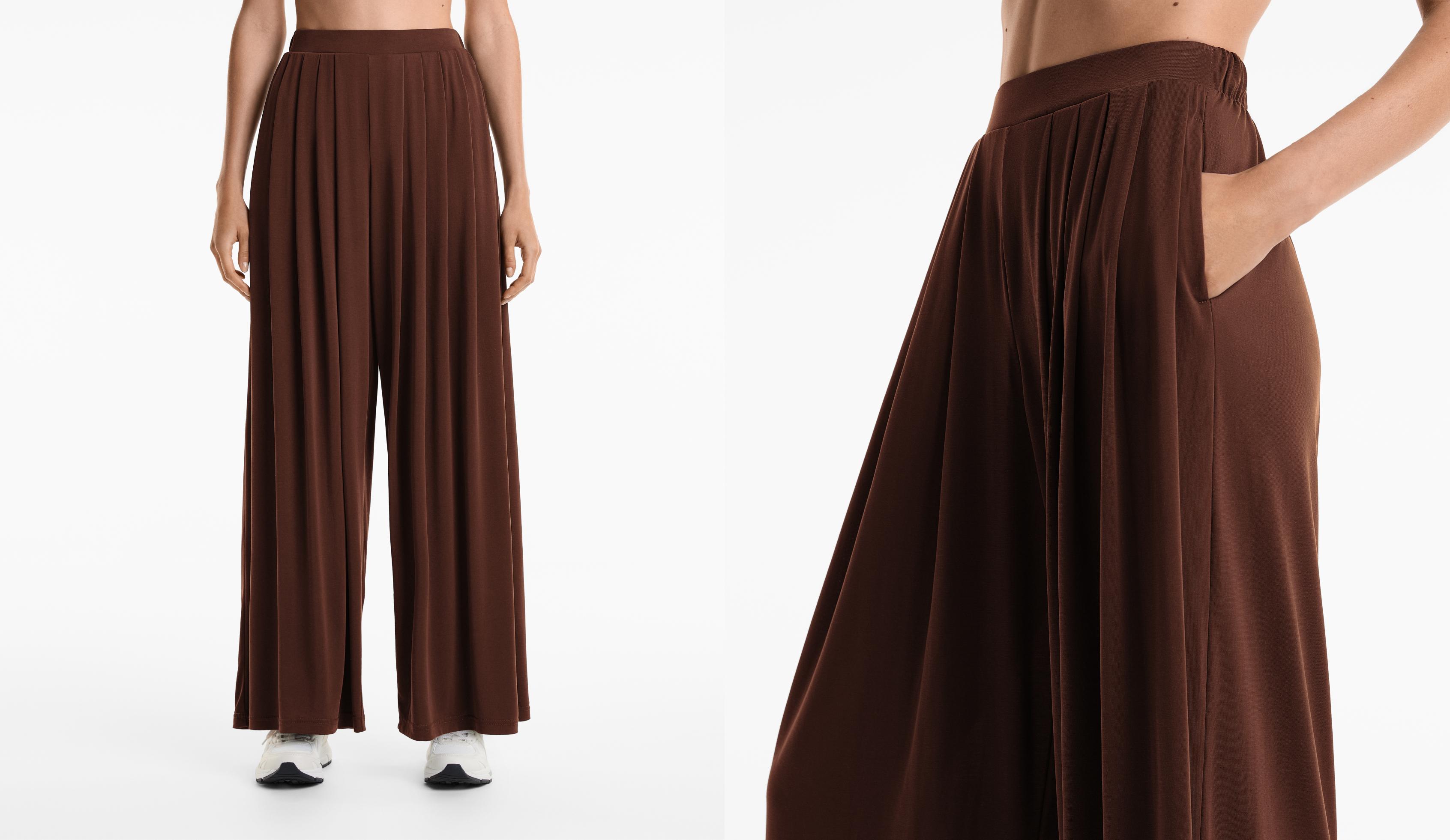 Pantalón extra wide mezcla modal