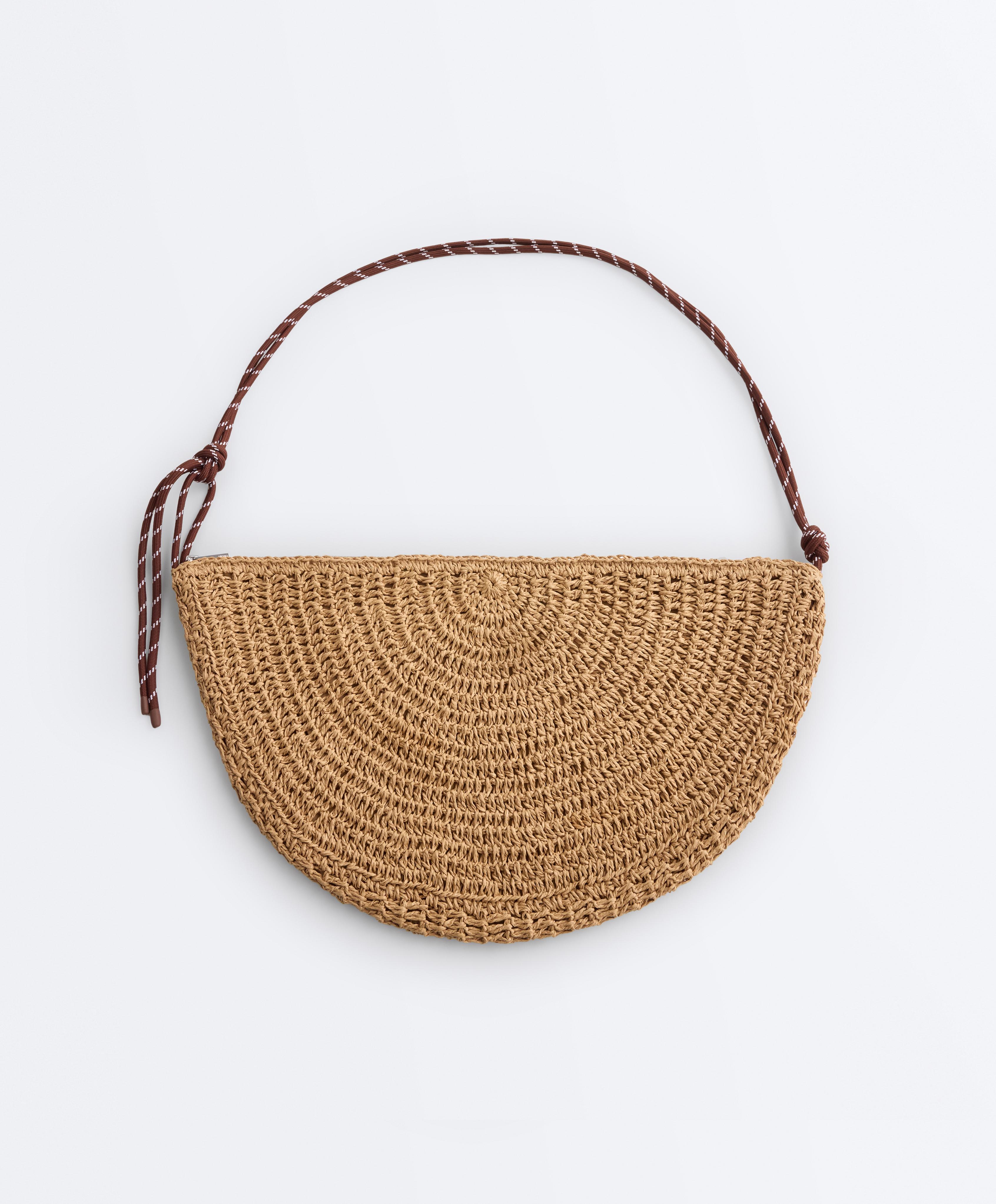 Large raffia-effect bag — NATURAL
