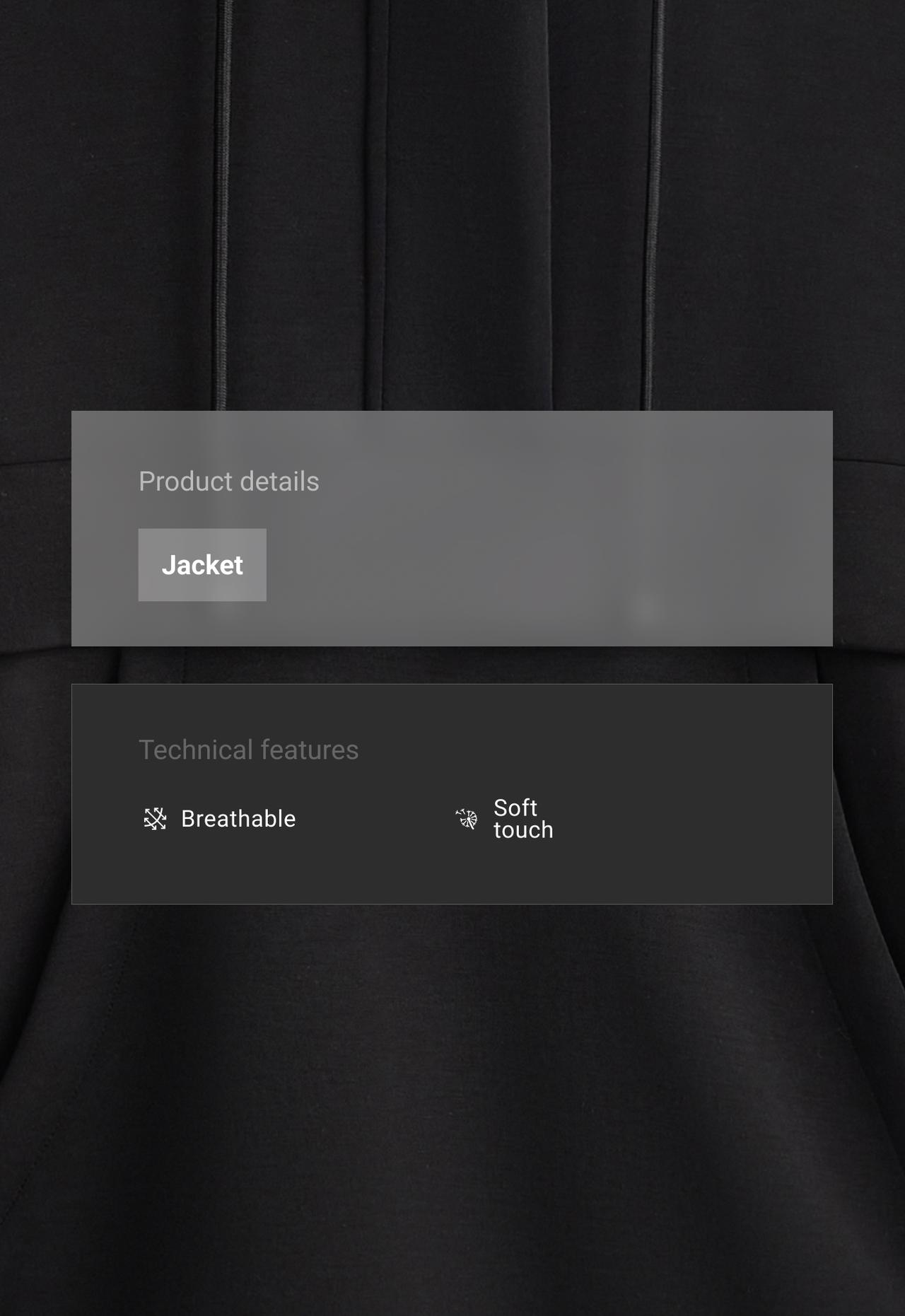 Soft-touch modal sweatshirt with zip — BLACK