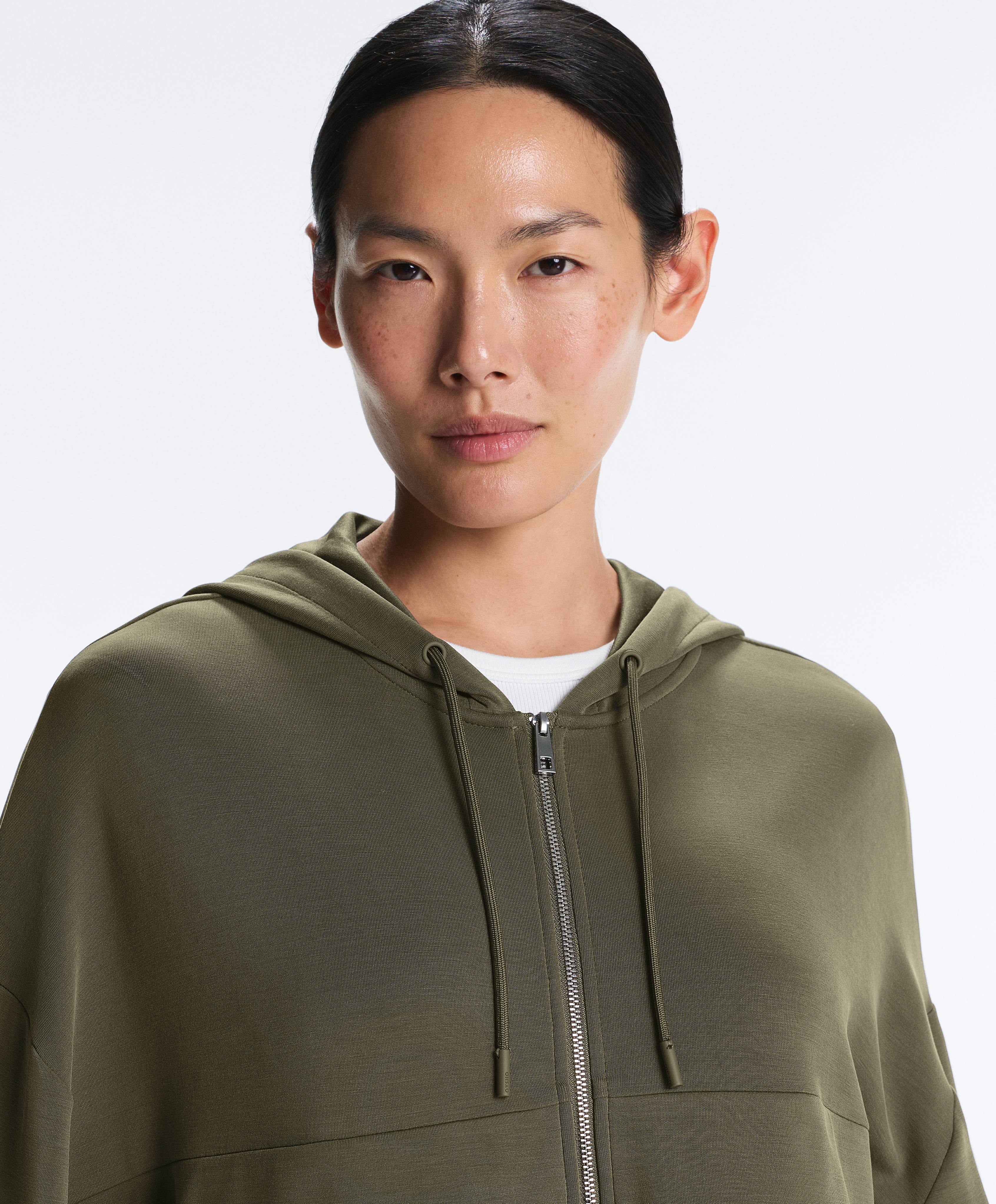 Soft-touch jacket with modal — KHAKI