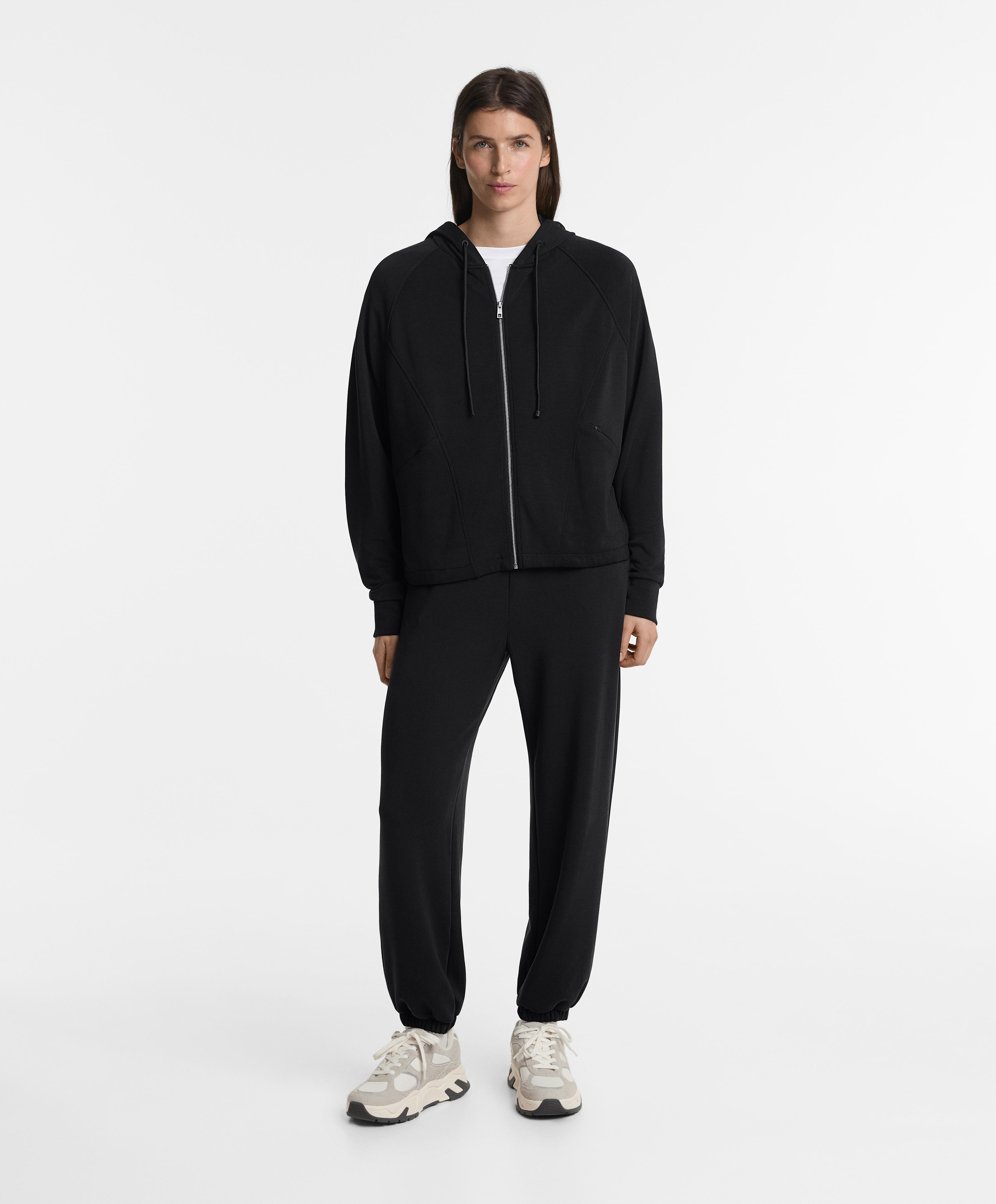 Black tracksuit with modal