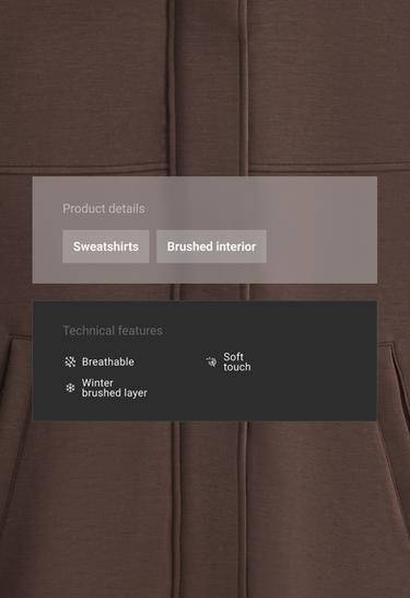 Cropped jacket with modal — DARK REDDISH‑BROWN 2