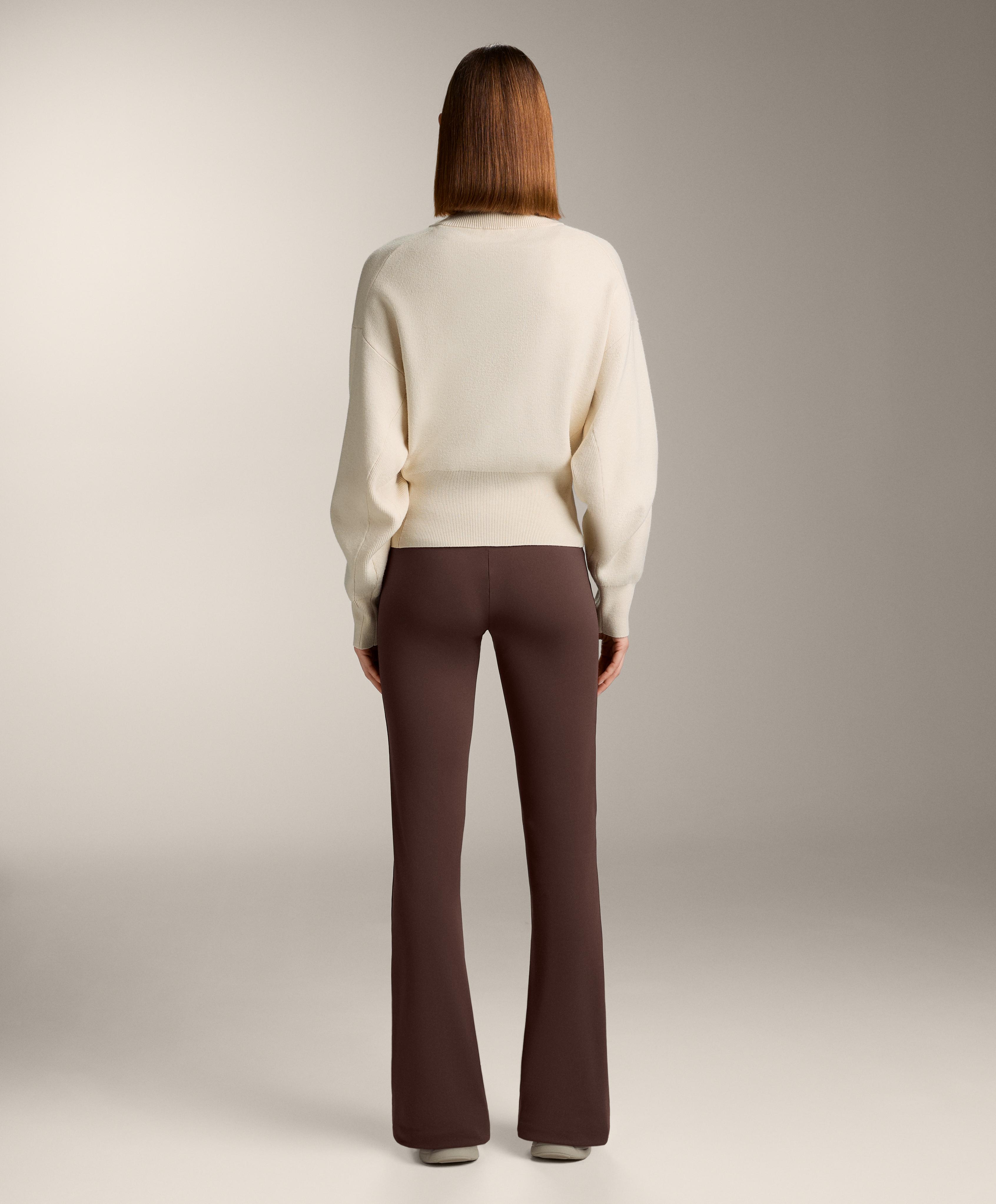 Contrast zip knit jacket — VANILLA