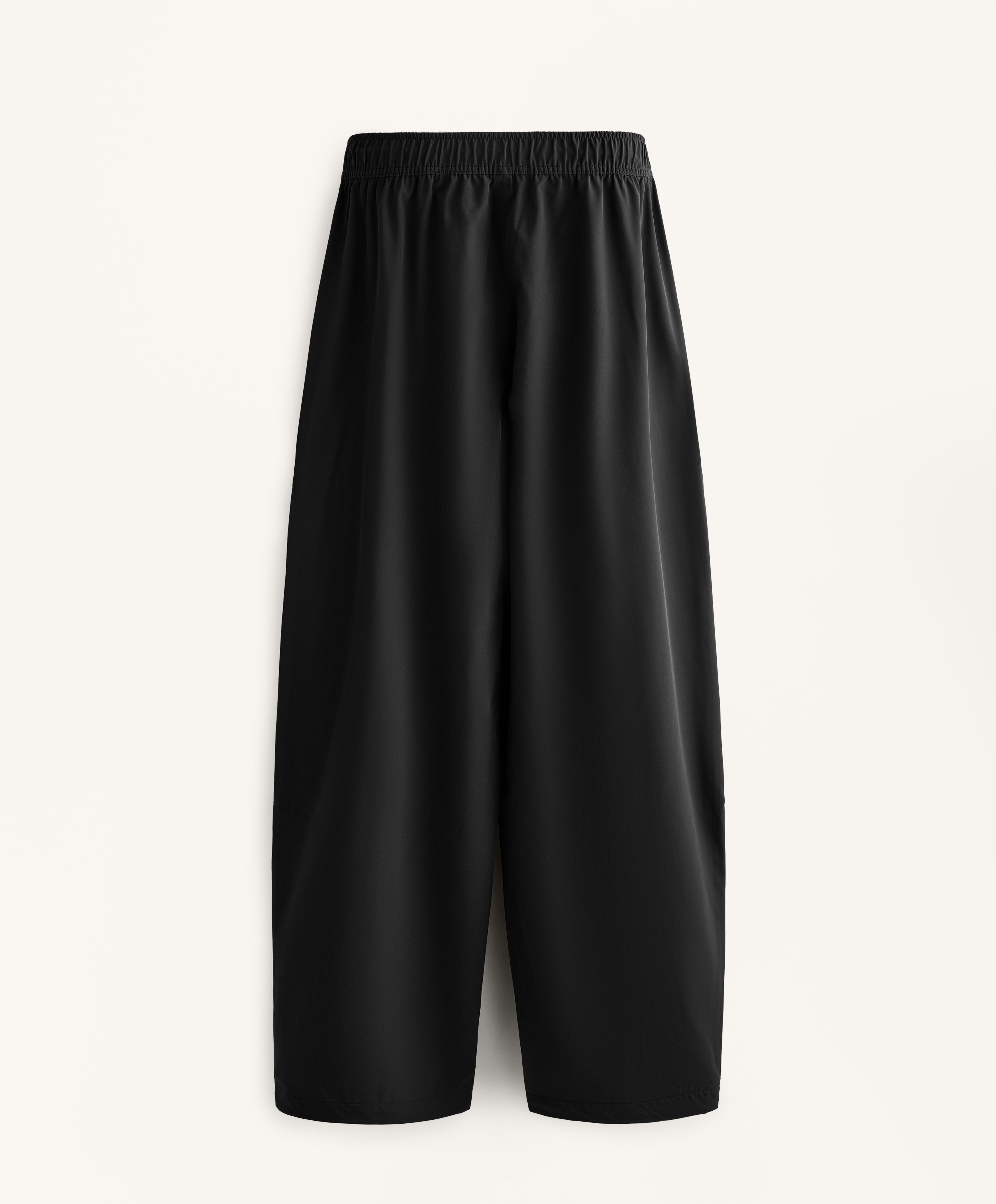10k waterproof straight-leg trousers — BLACK