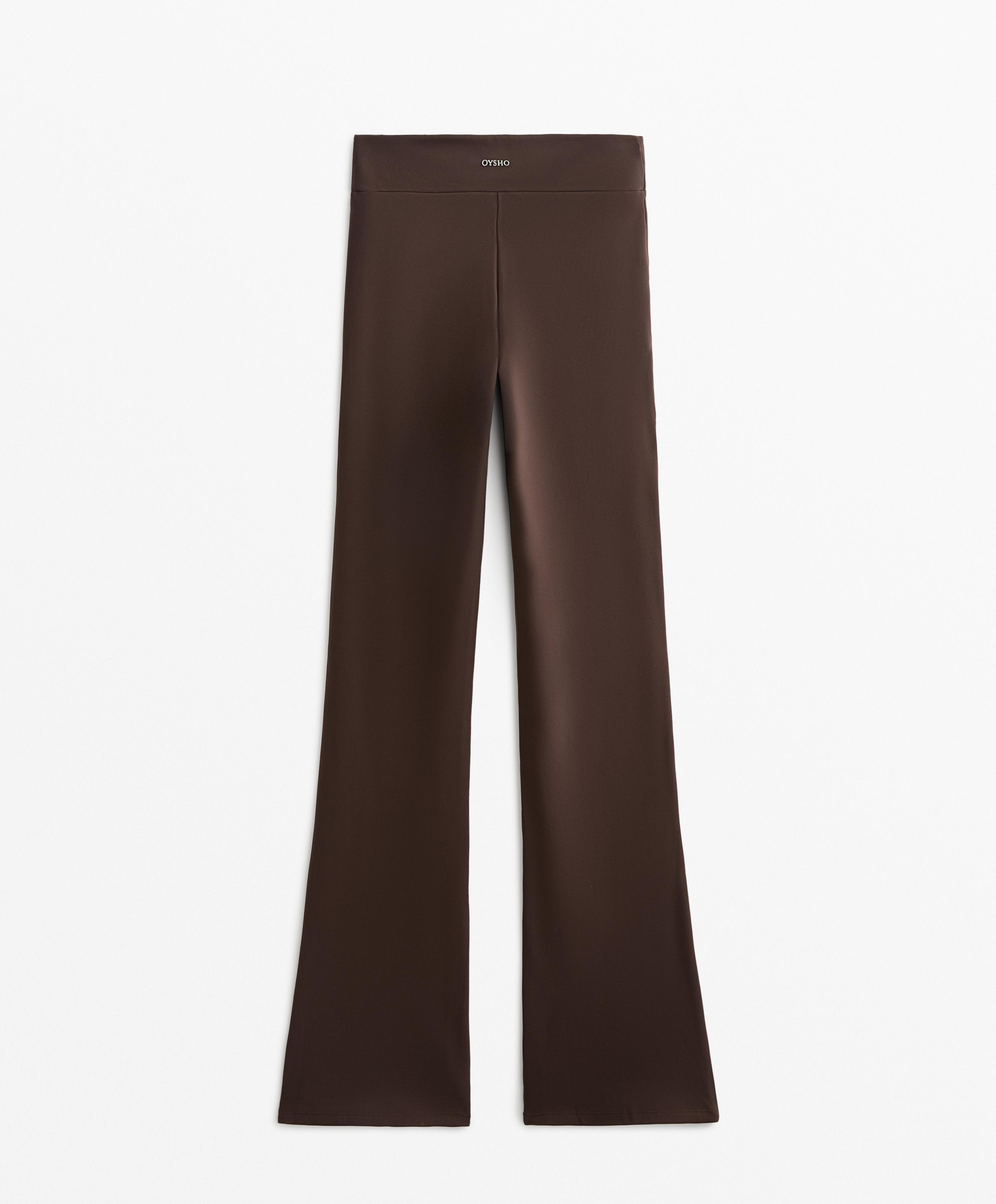 High rise warm 80cm flare trousers with crease - Sale