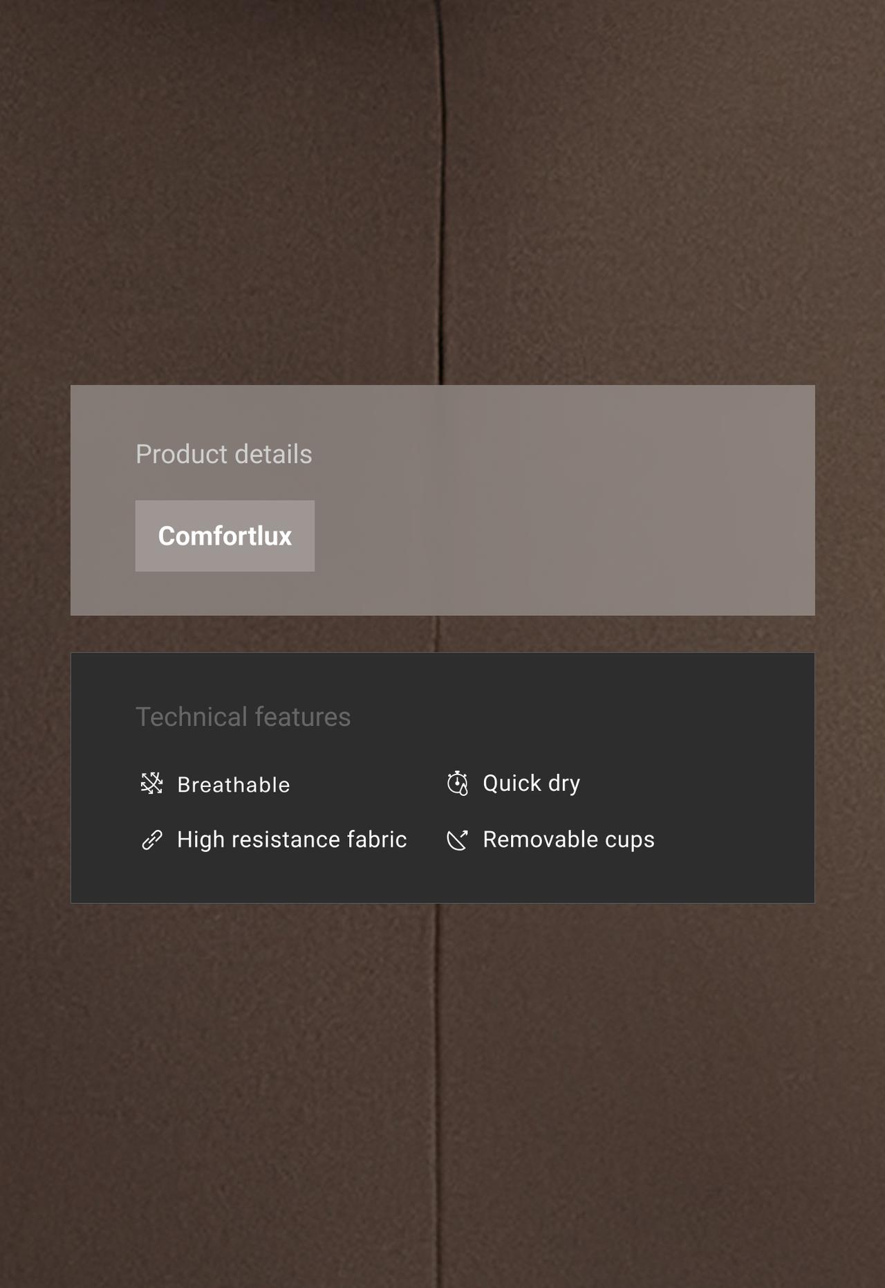 Comfortlux zip tank top — BROWN