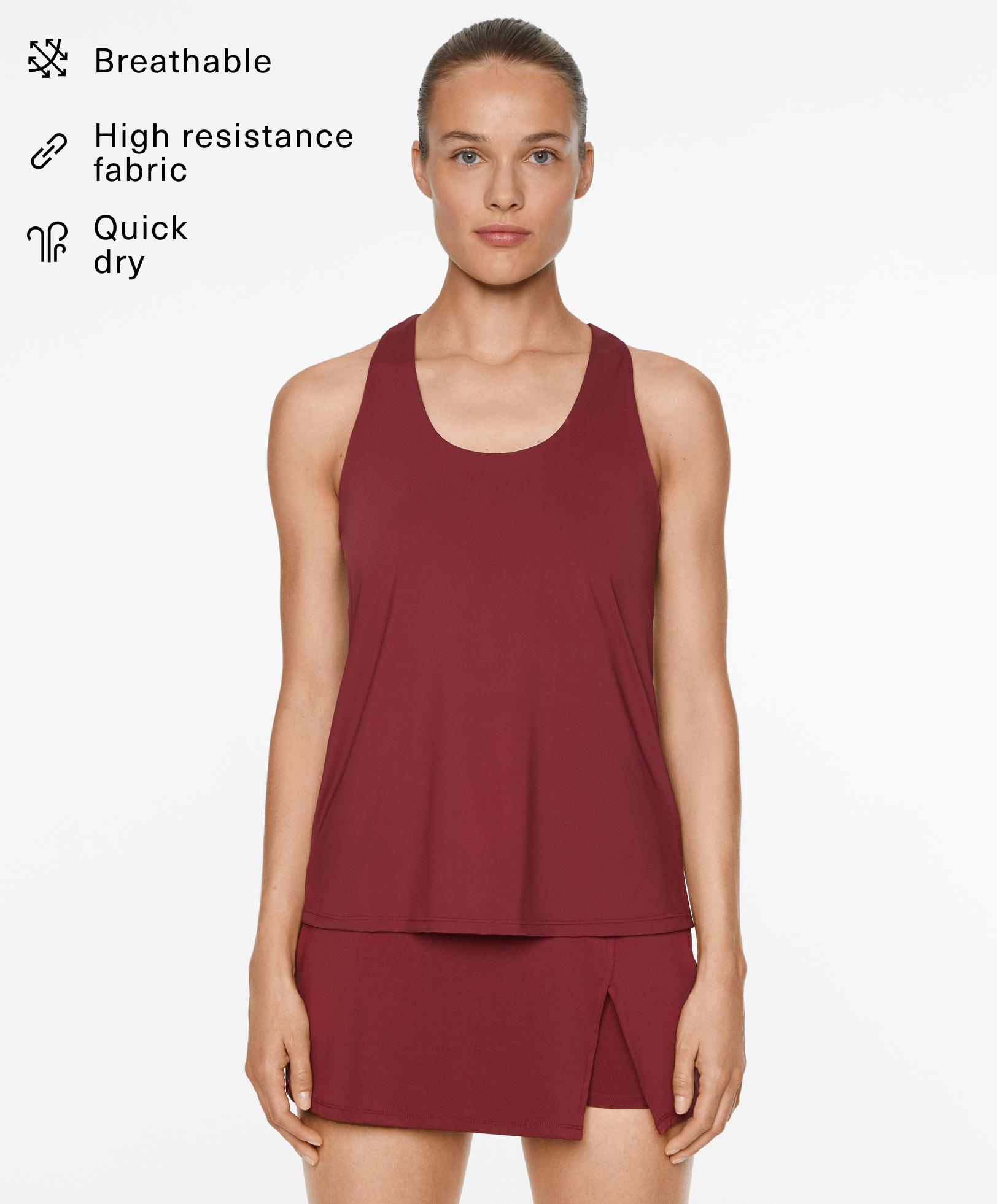 Wide-strap technical top