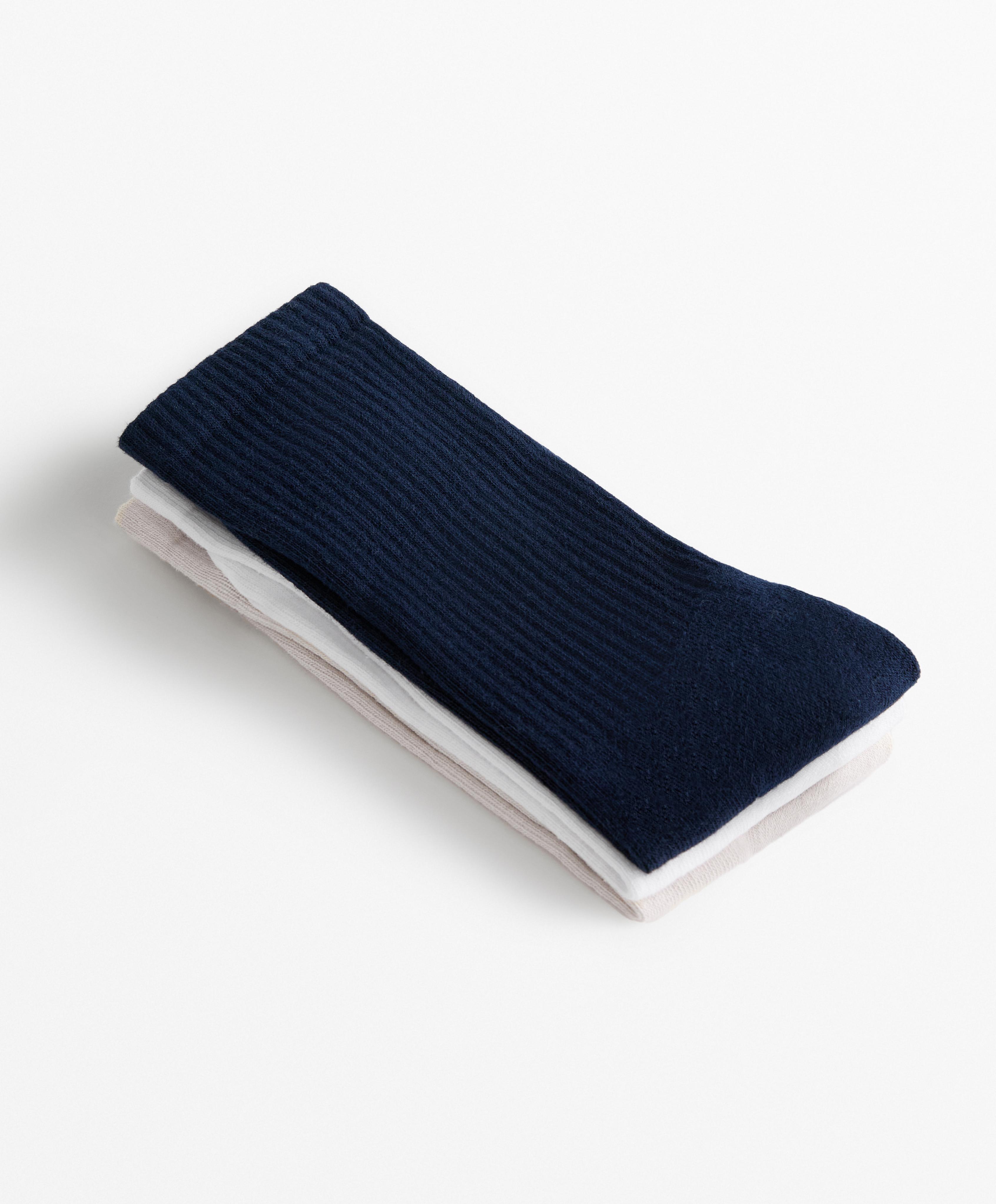 3 paires de chaussettes classiques en mélange de coton 3 paires de chaussettes classiques en mélange de coton