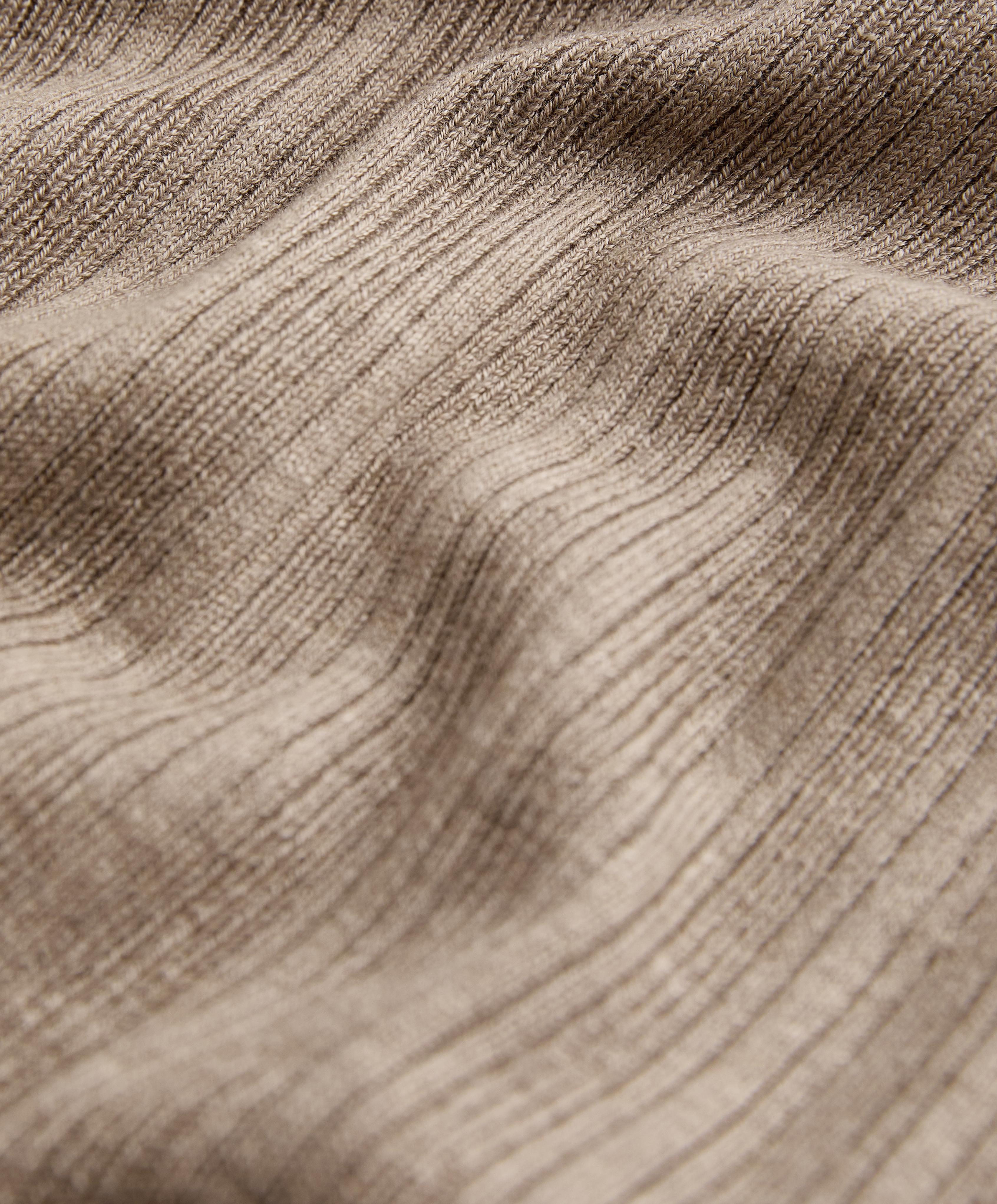 Fine knit rib jumper — DARK TAUPE