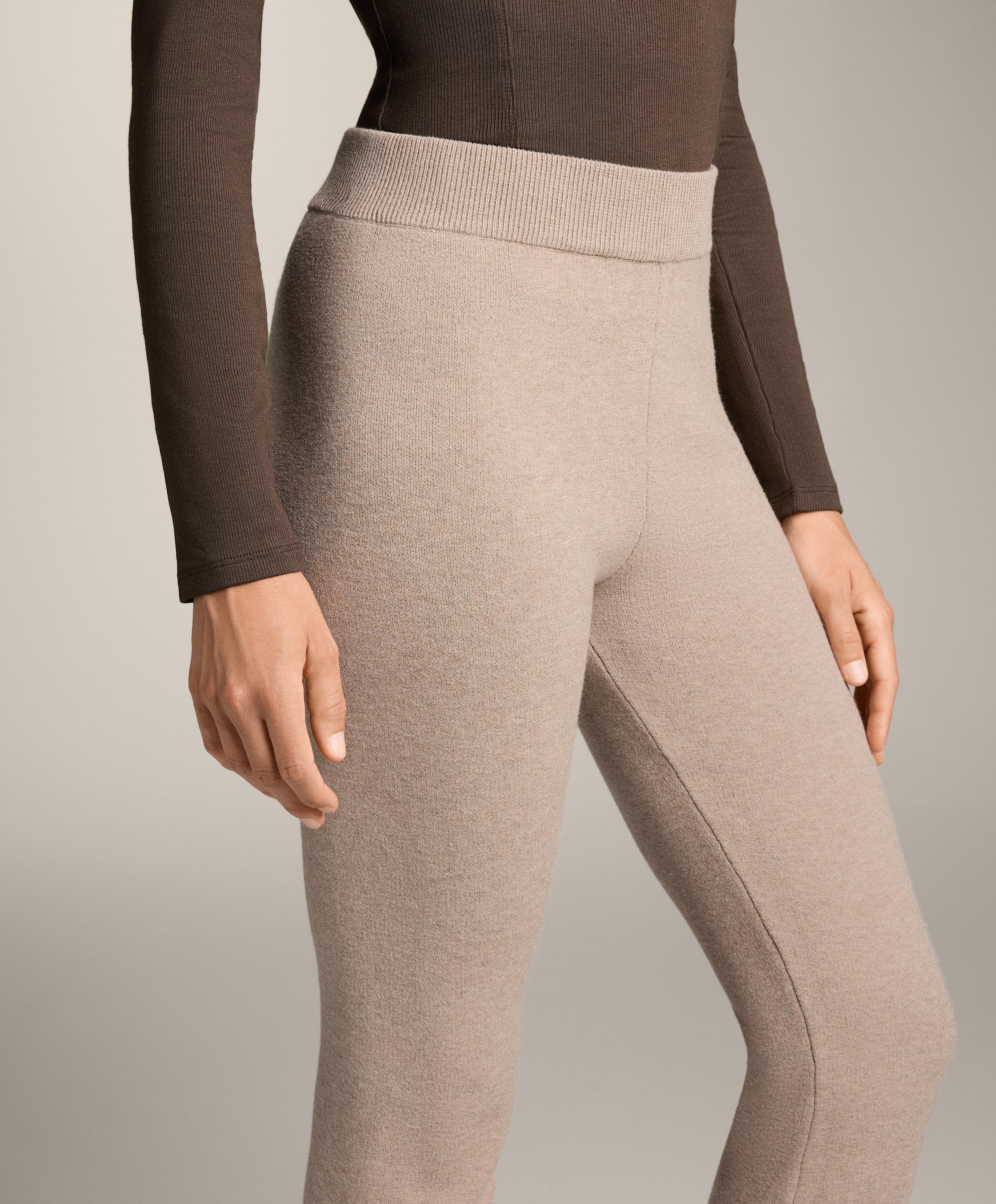 Flare knit trousers — SOFT MINK