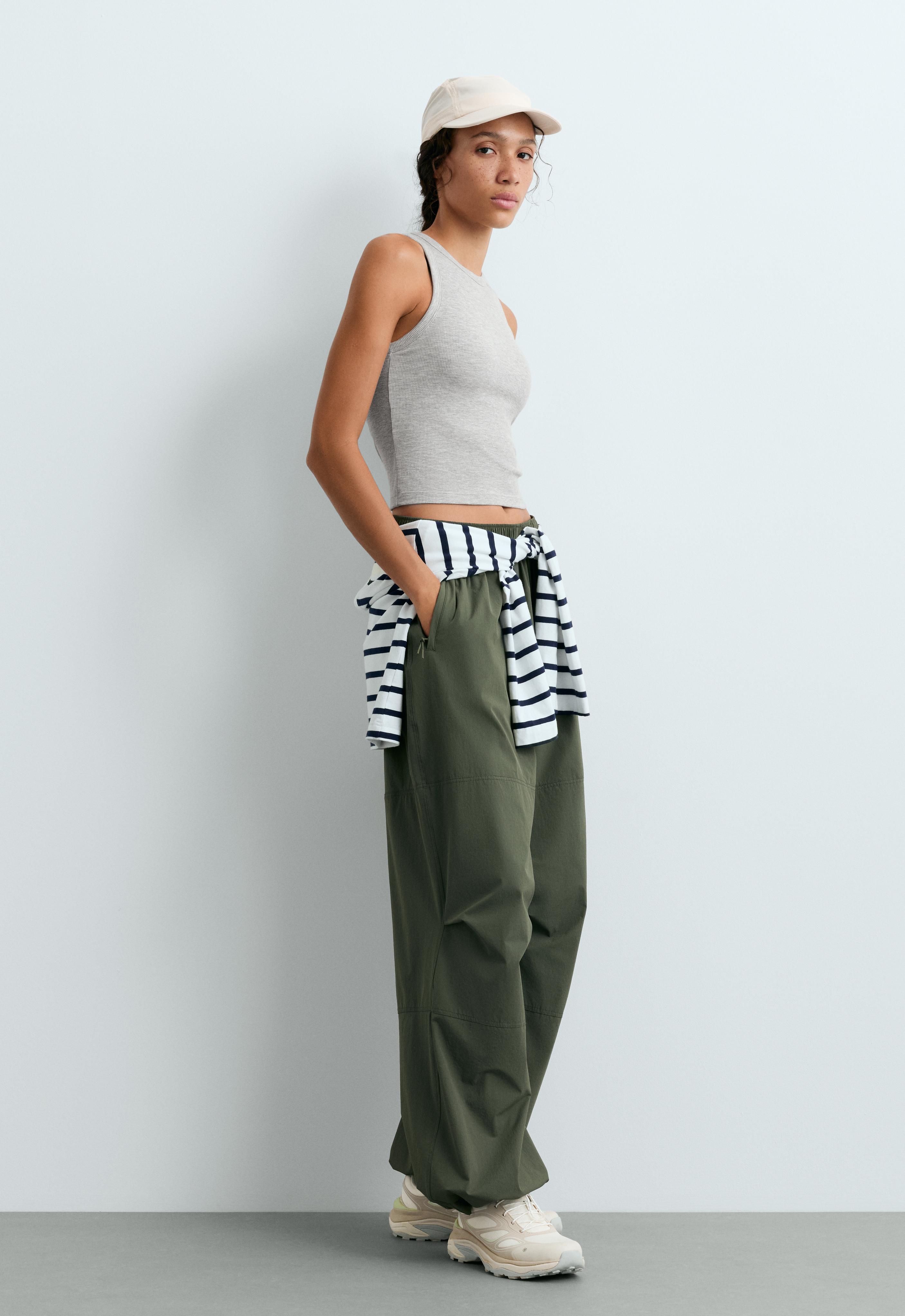 Lang tank top i modalblanding med rib Lang tank top i modalblanding med rib