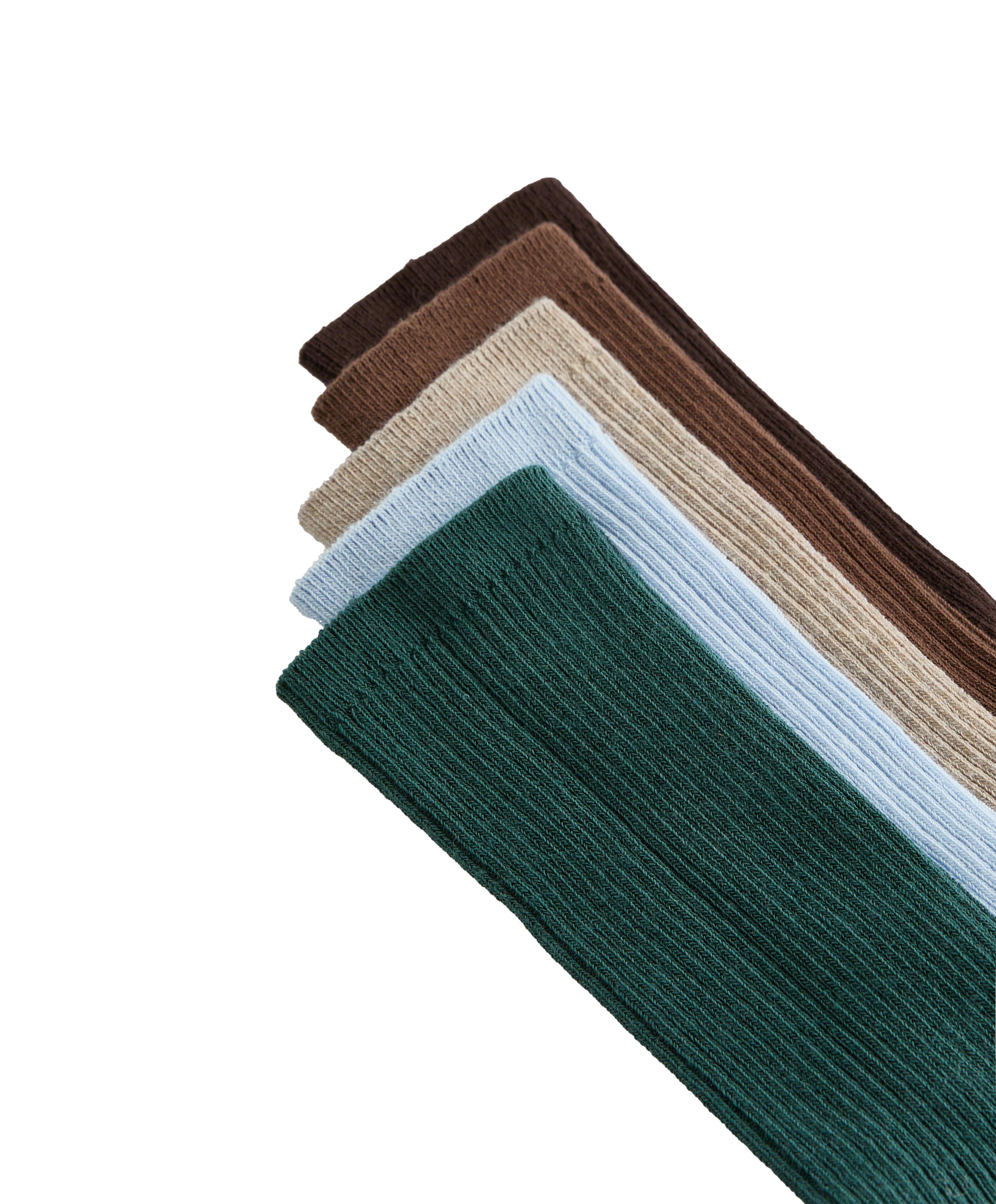 5 pairs of cotton blend classic socks — SEA GREEN