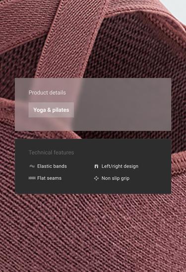 2 pairs of cotton blend yoga and Pilates socks with crossover straps — DARK ROSETTE 3