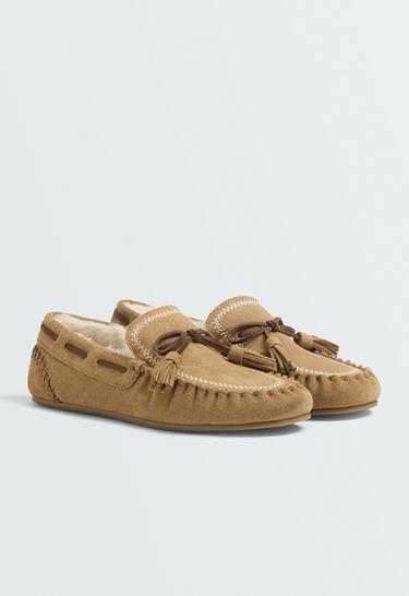 Leather tassel loafer — TOASTED BROWN 2