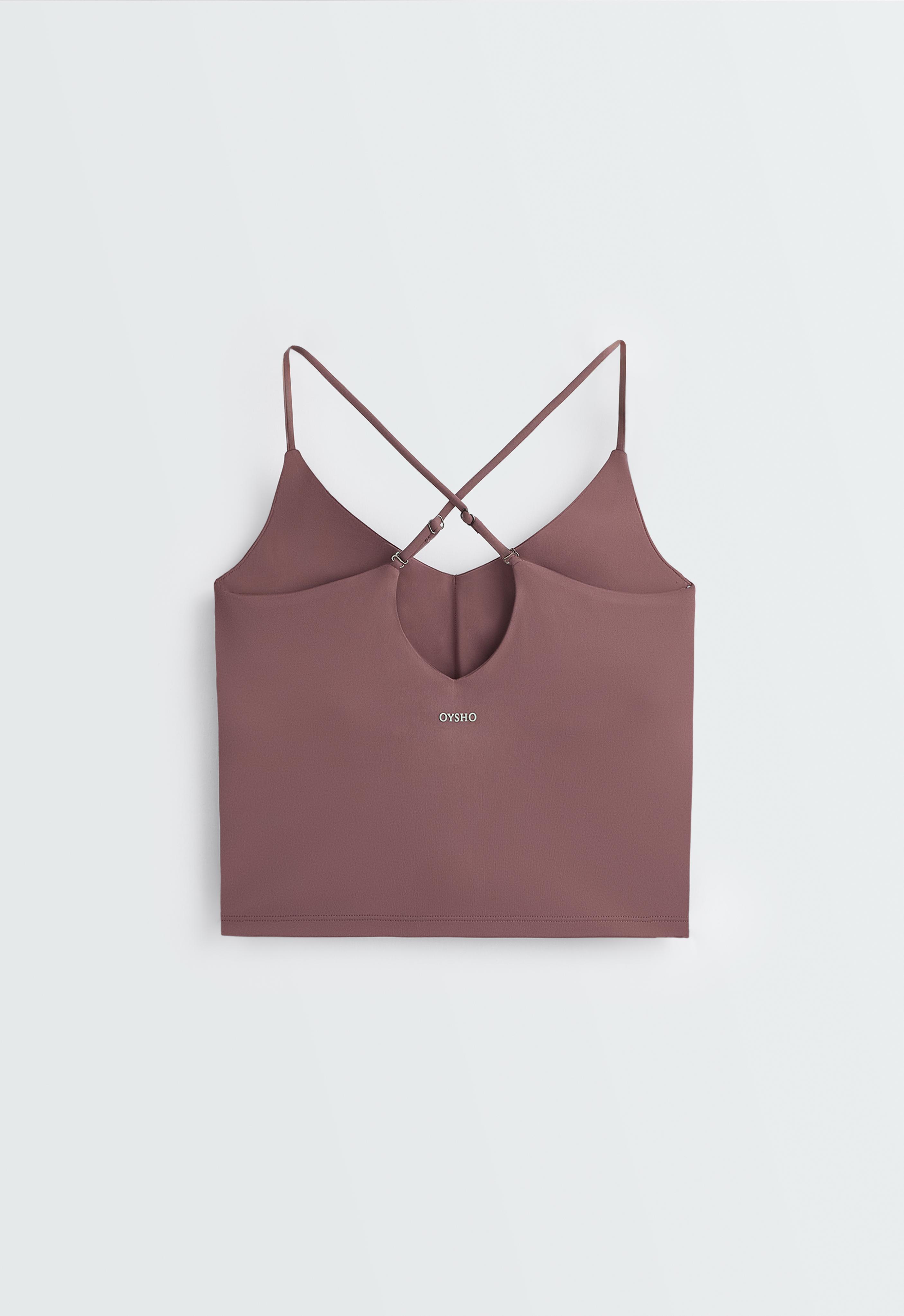 Comfortlux tank top with adjustable straps — MAUVE-TAUPE
