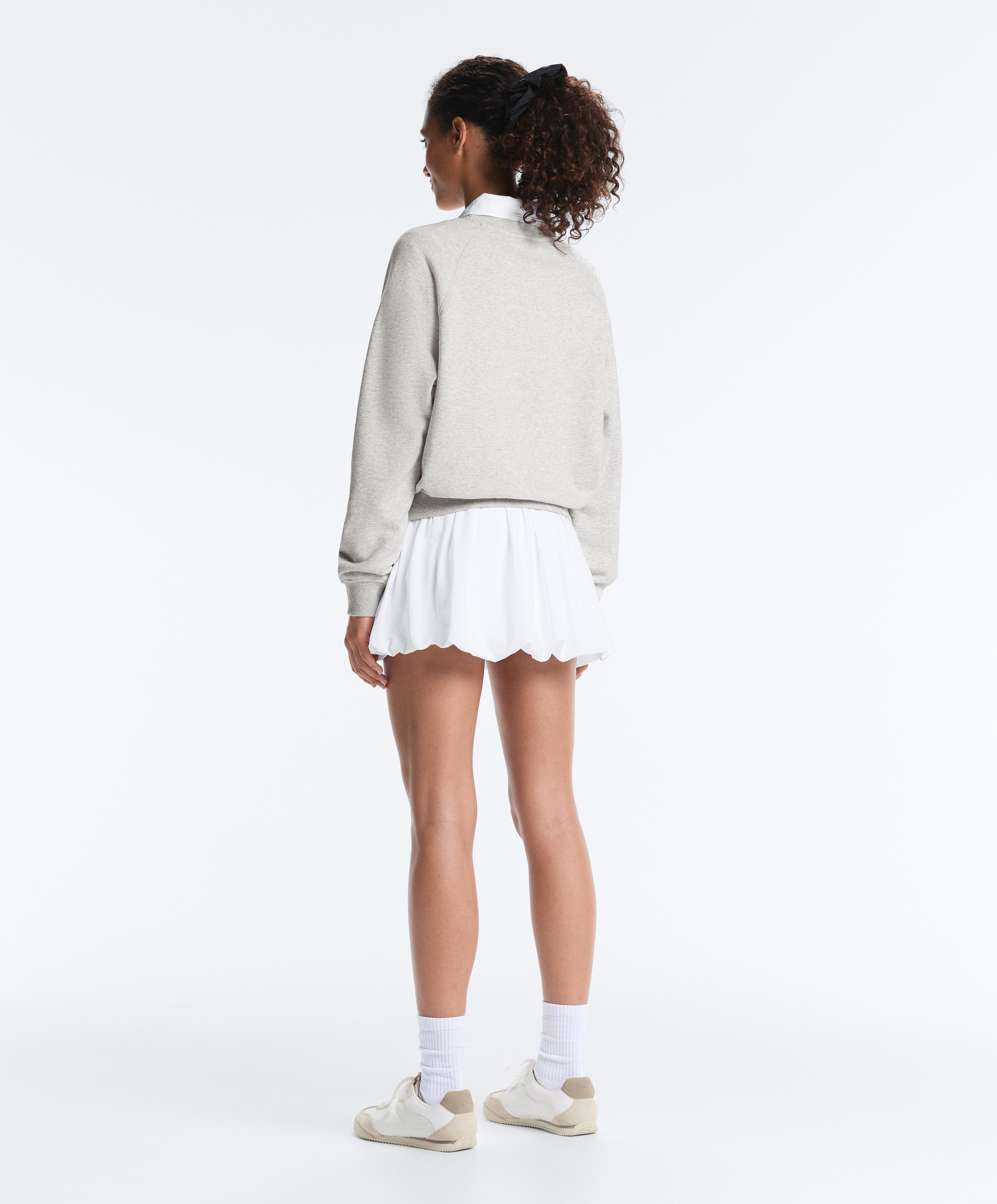 Compressive bubble skirt — WHITE 