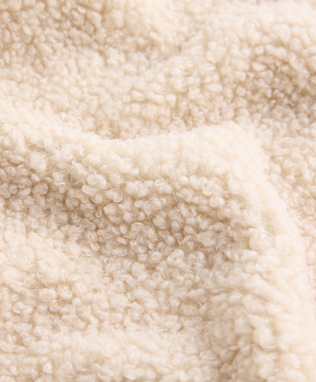 Faux-shearling button gilet — CREAM