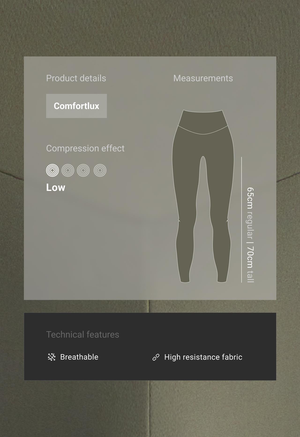 Ankle-length High rise Comfortlux leggings — KHAKI