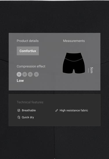 Comfortlux high-rise 5cm hot pants — BLACK 2
