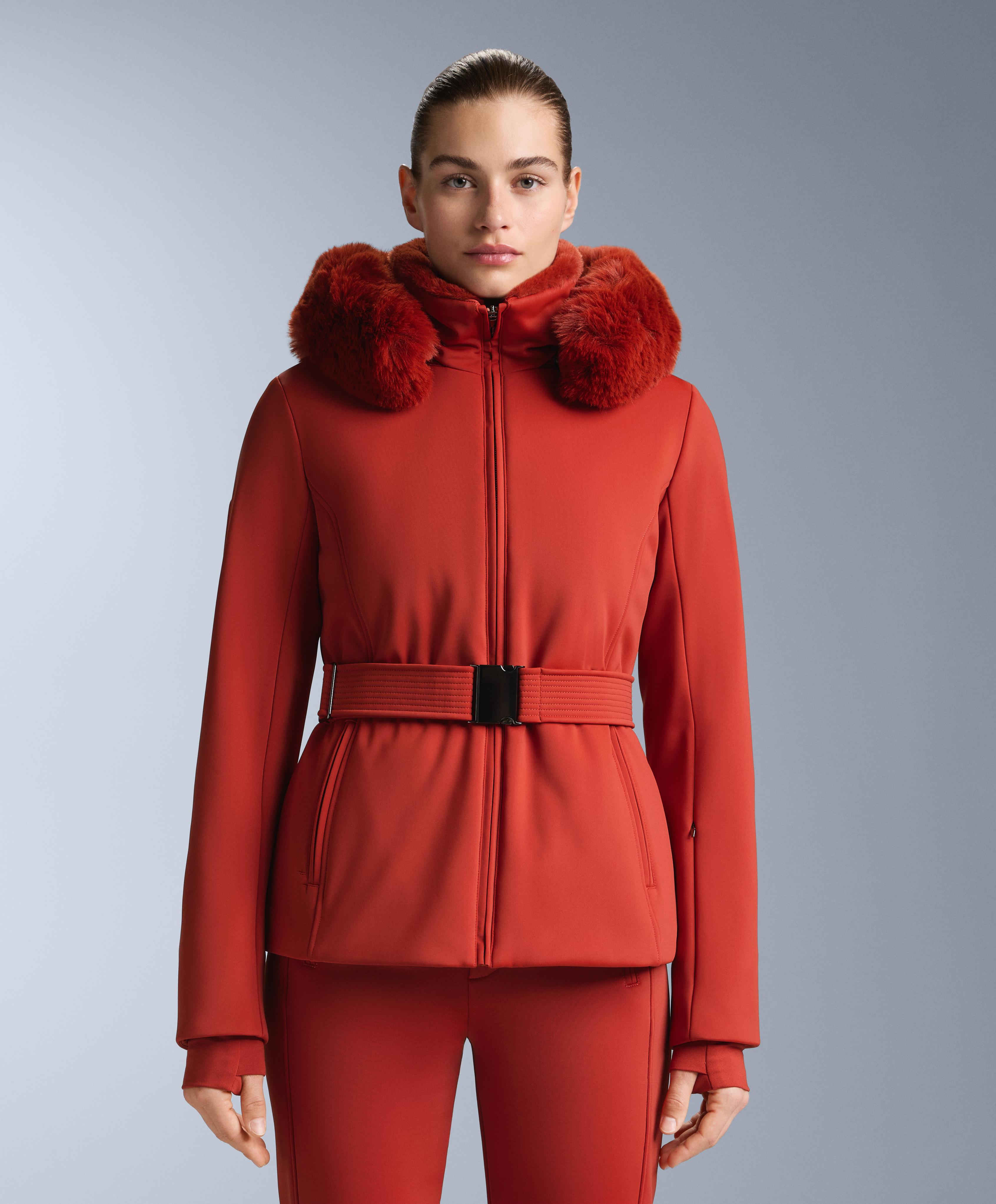 Primaloft® SKI water-resistant super-slim fit jacket — BRIGHT BURNT ORANGE 
