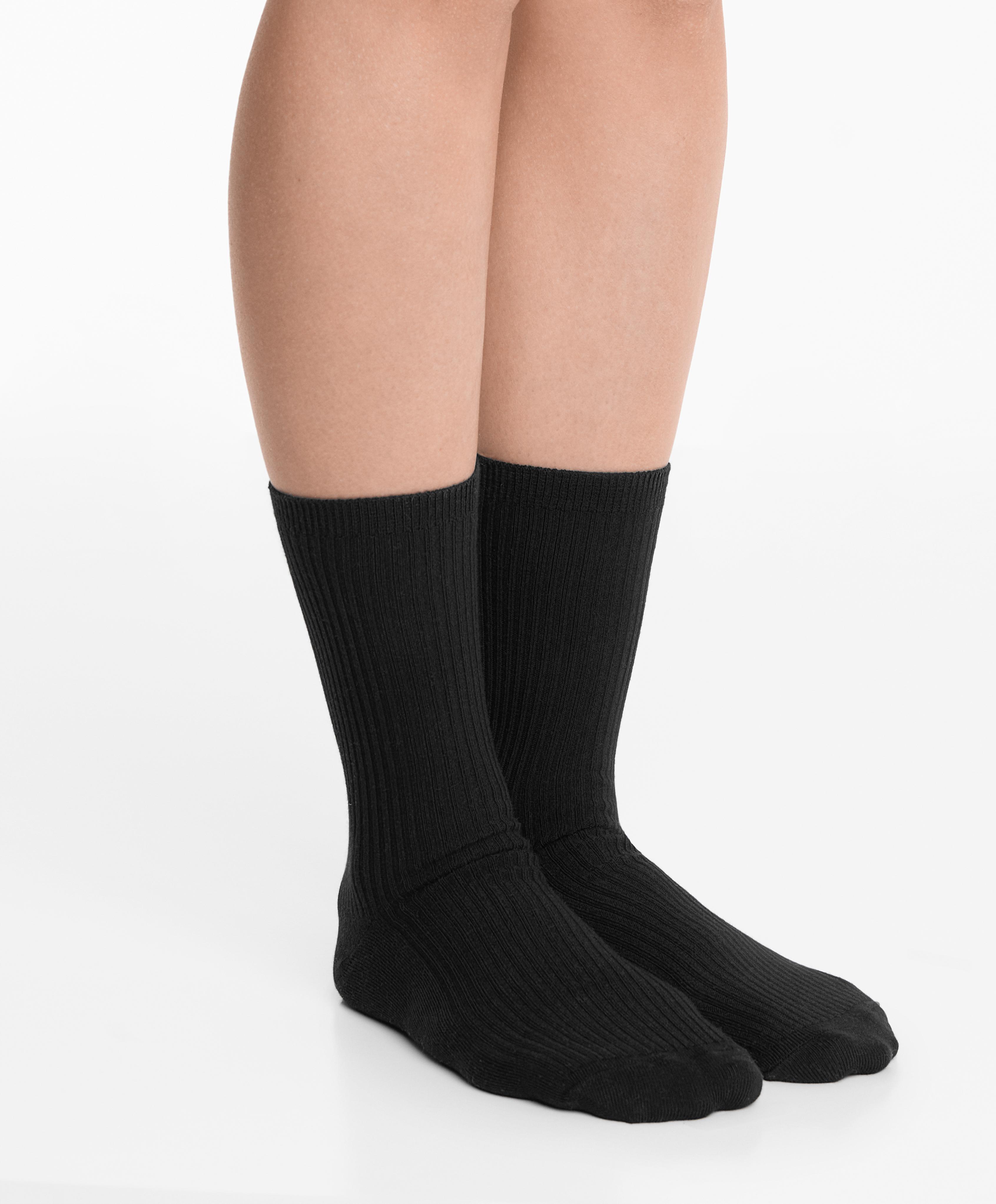 5 pairs of cotton blend classic socks — DARK GREY