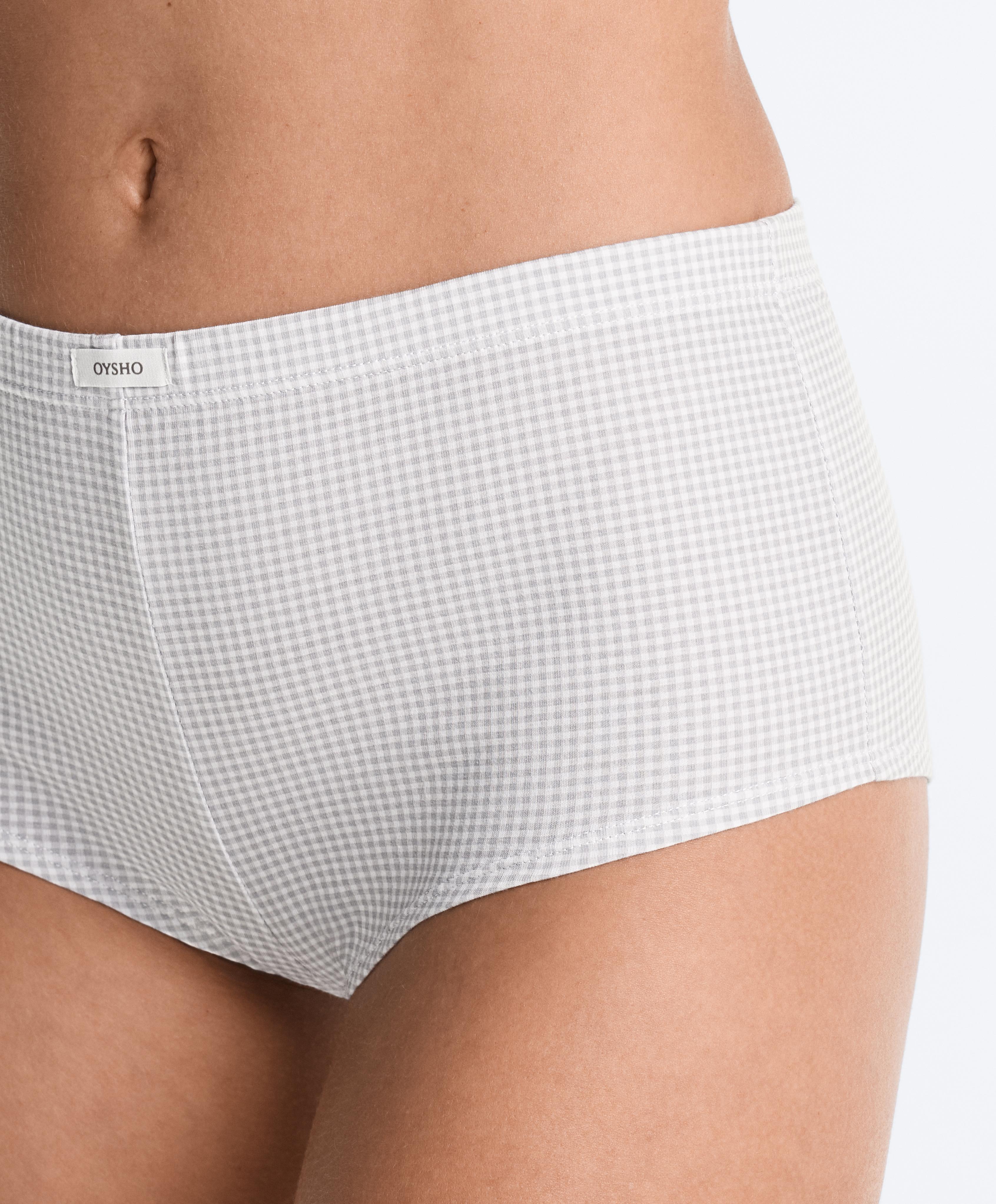 2 cotton blend logo shorties — PALE GREY