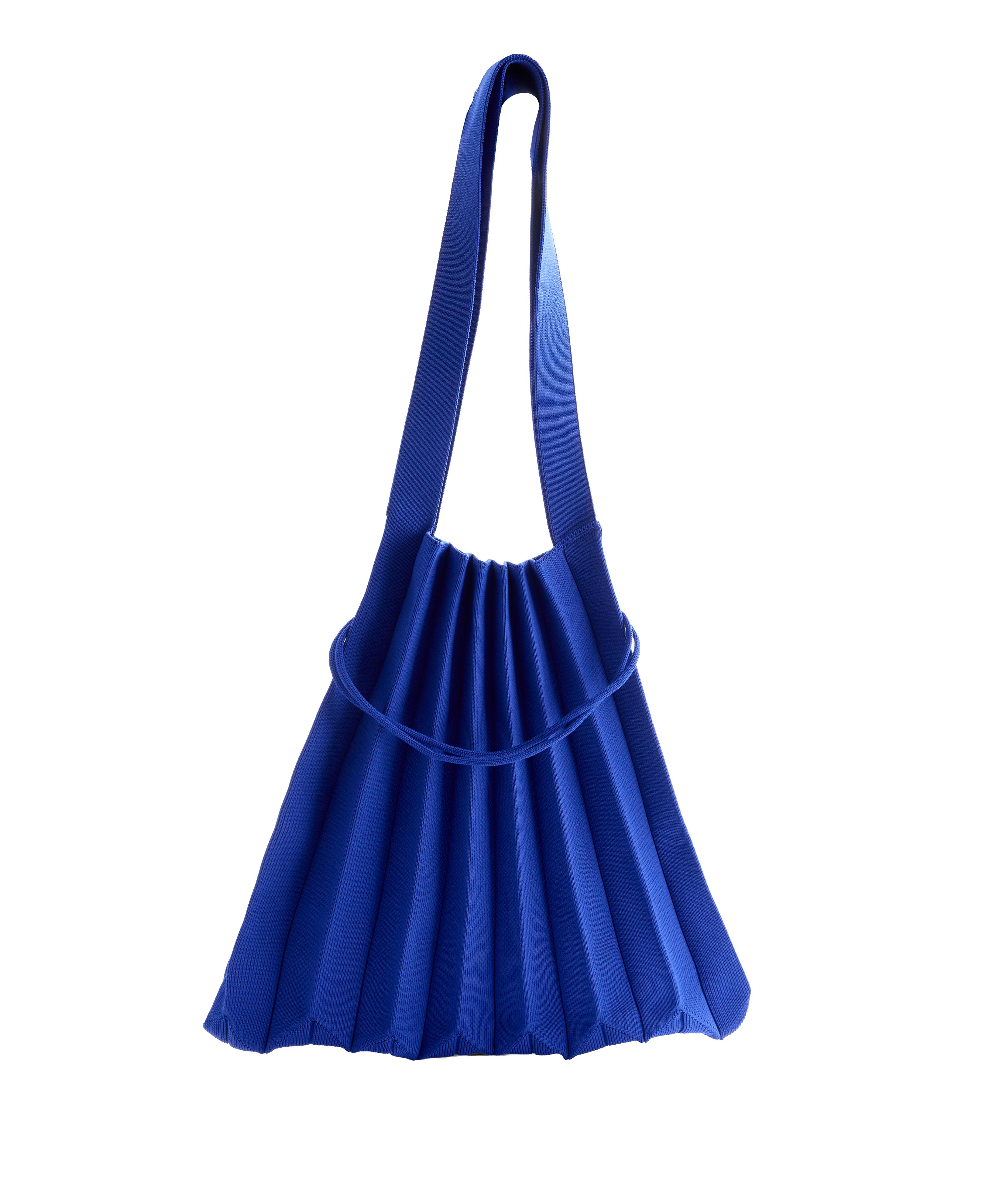 Pleated knit bag — KLEIN BLUE