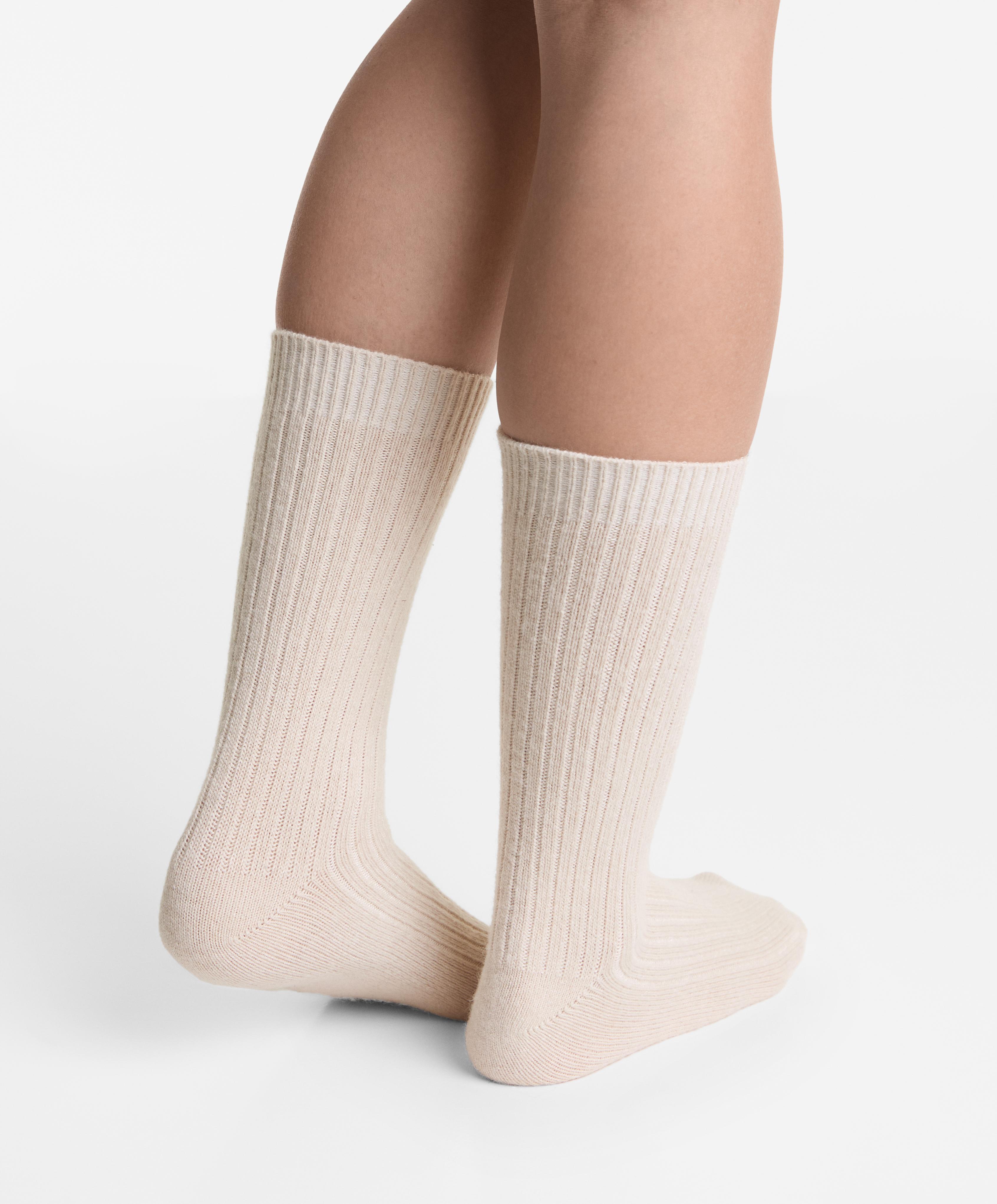 Classic socks 15% cashmere 10% wool — STONE               