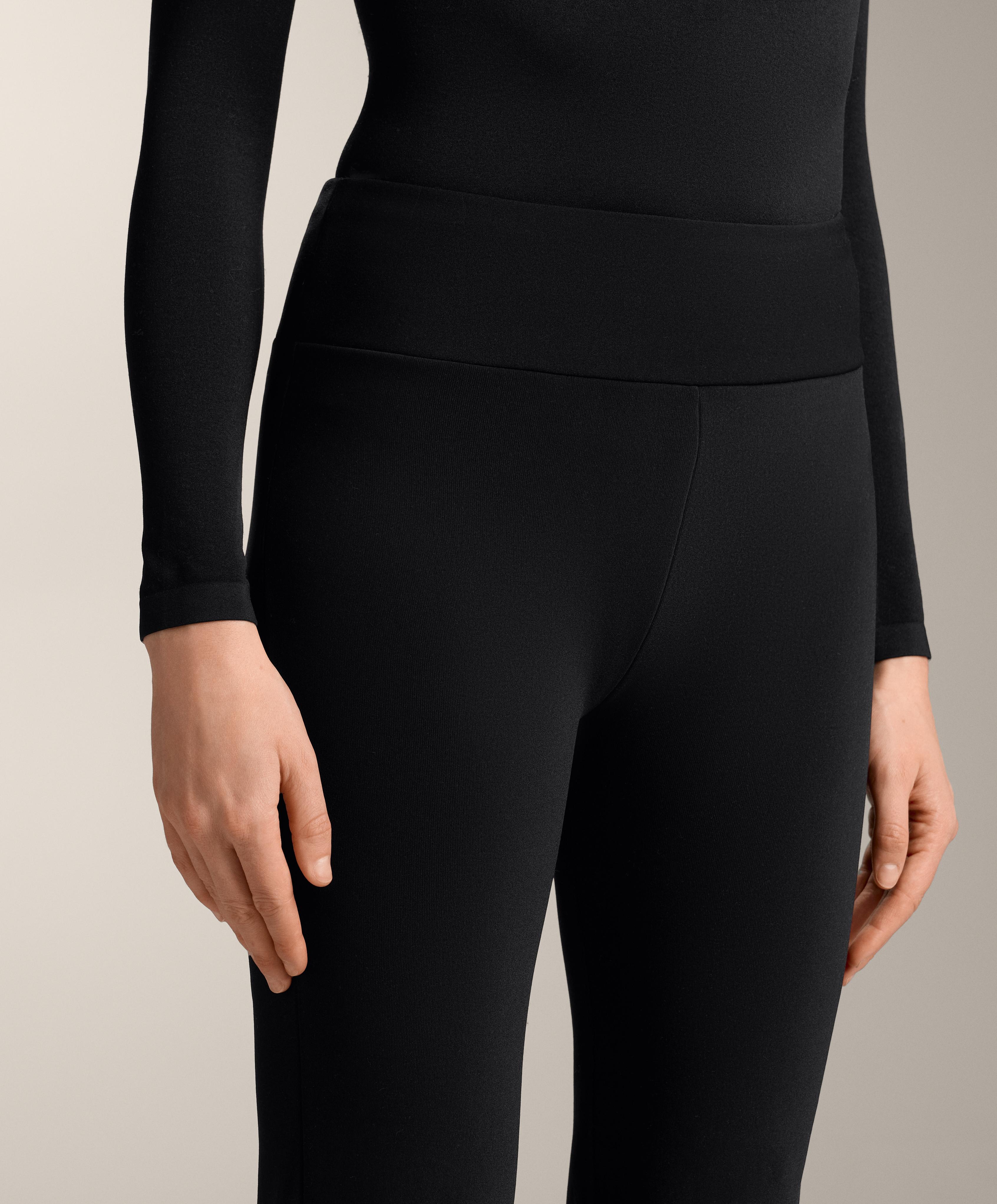 Bootcut seamless high rise super extra Warm trousers — BLACK