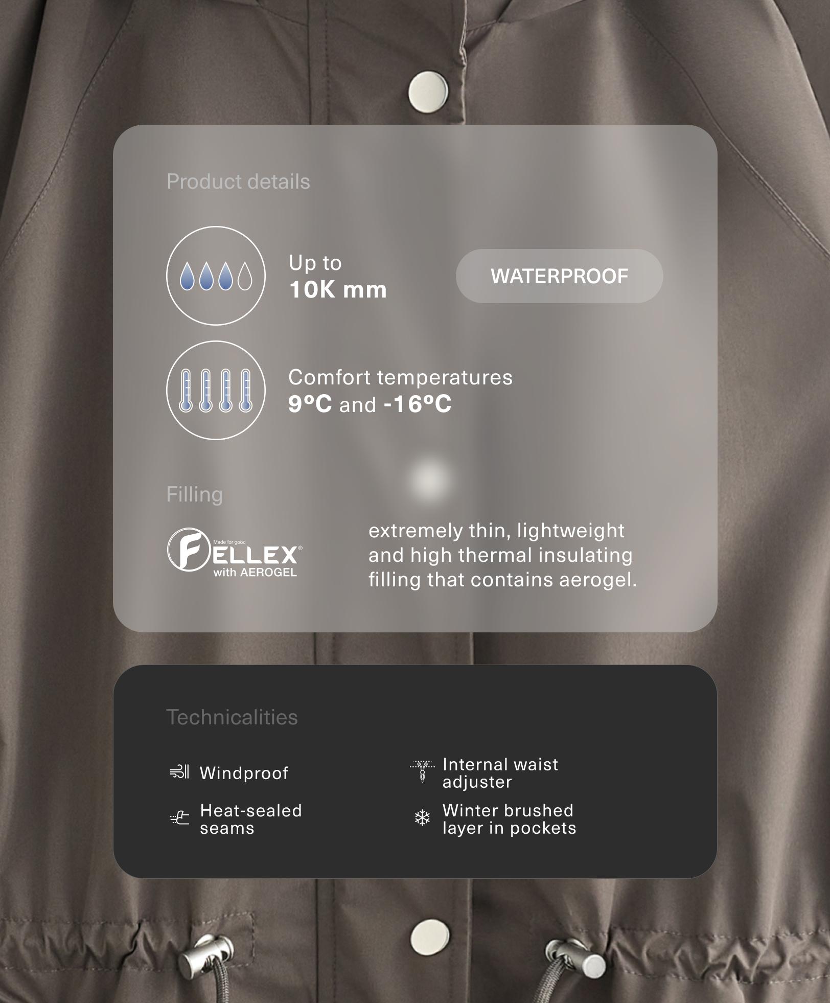 FELLEX® AEROGEL 10k waterproof padded jacket FELLEX® AEROGEL 10k waterproof padded jacket