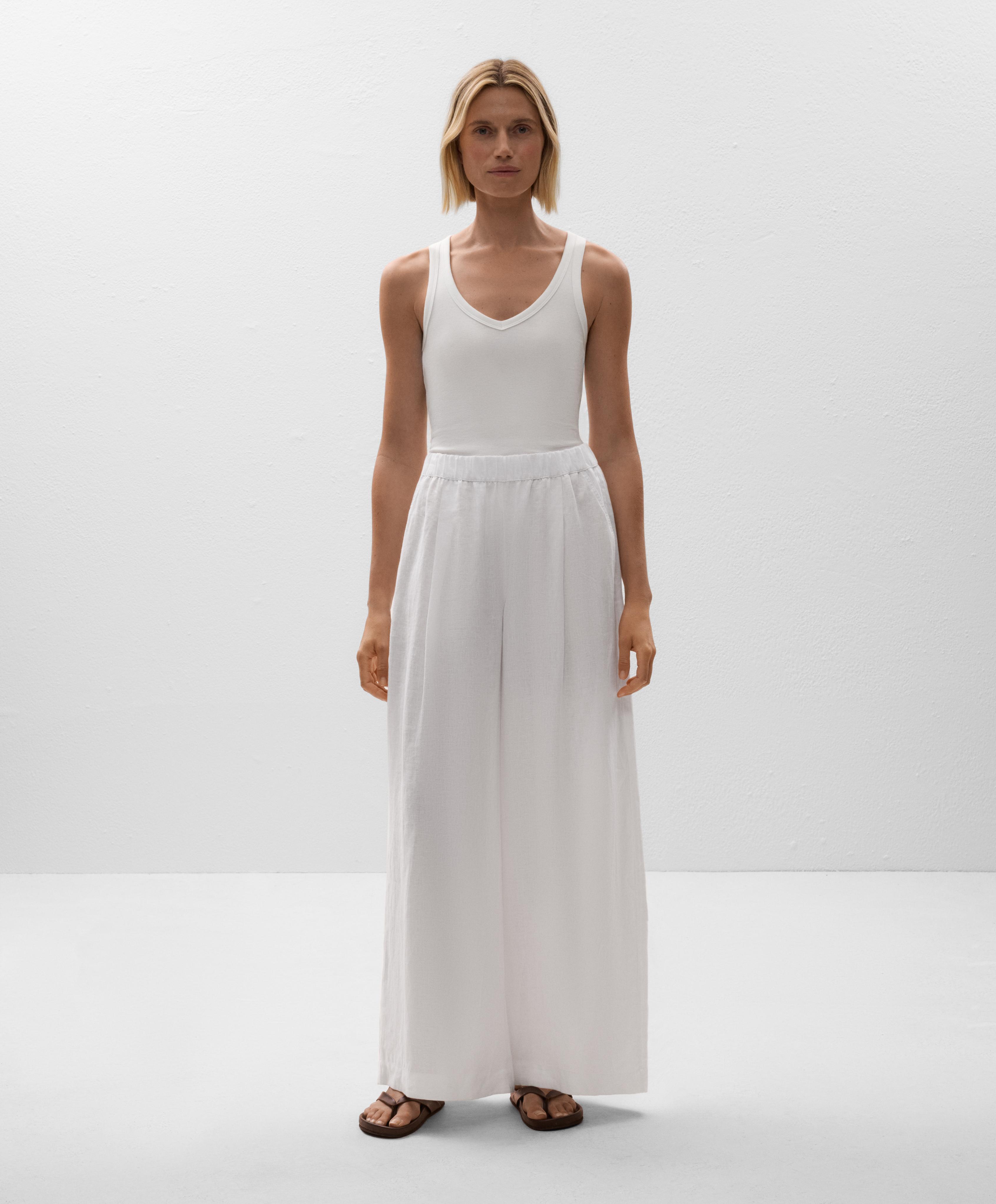 Pantalon large 100 % lin Pantalon large 100 % lin