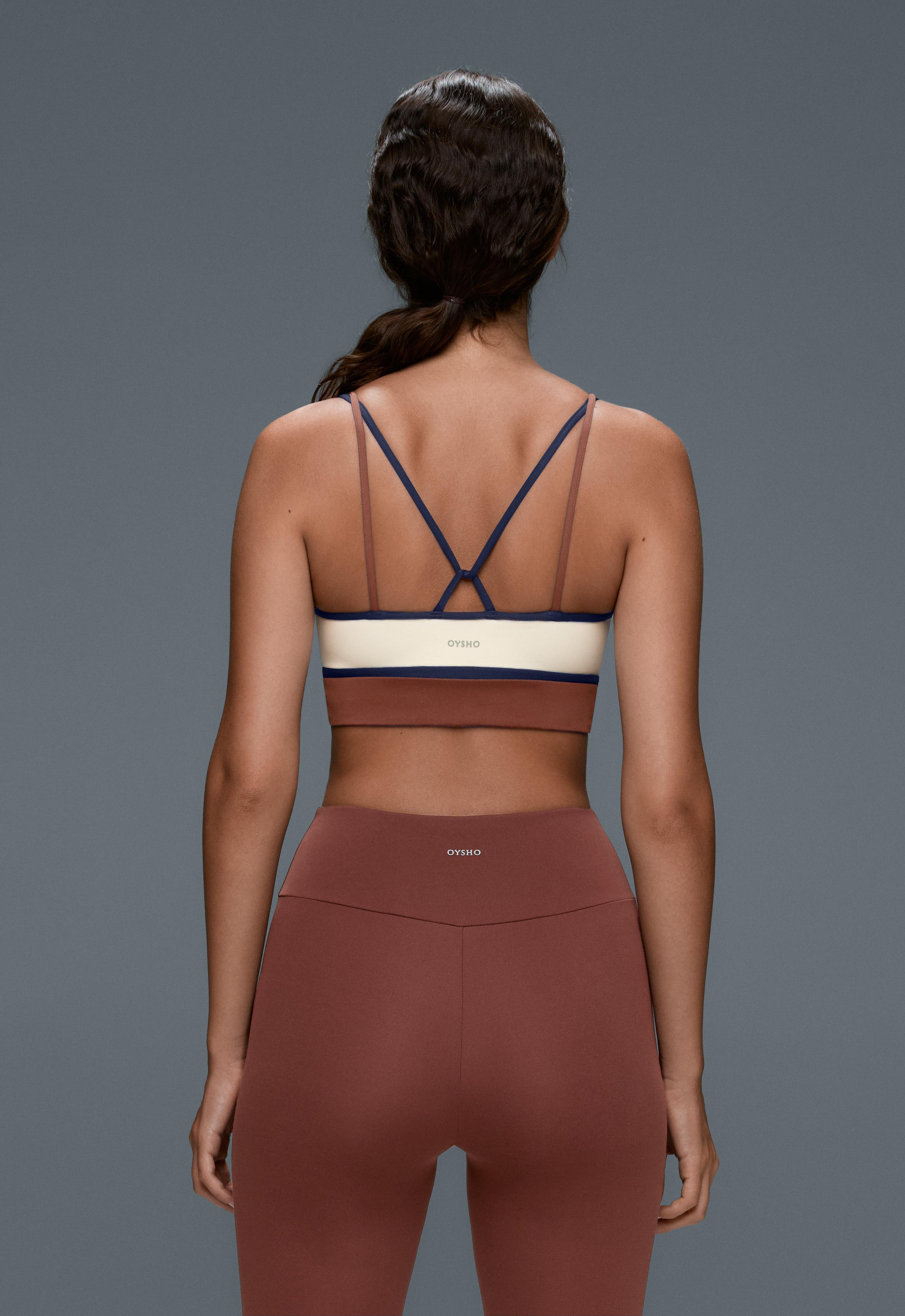Contrast colour block medium-support Comfortlux sports bra